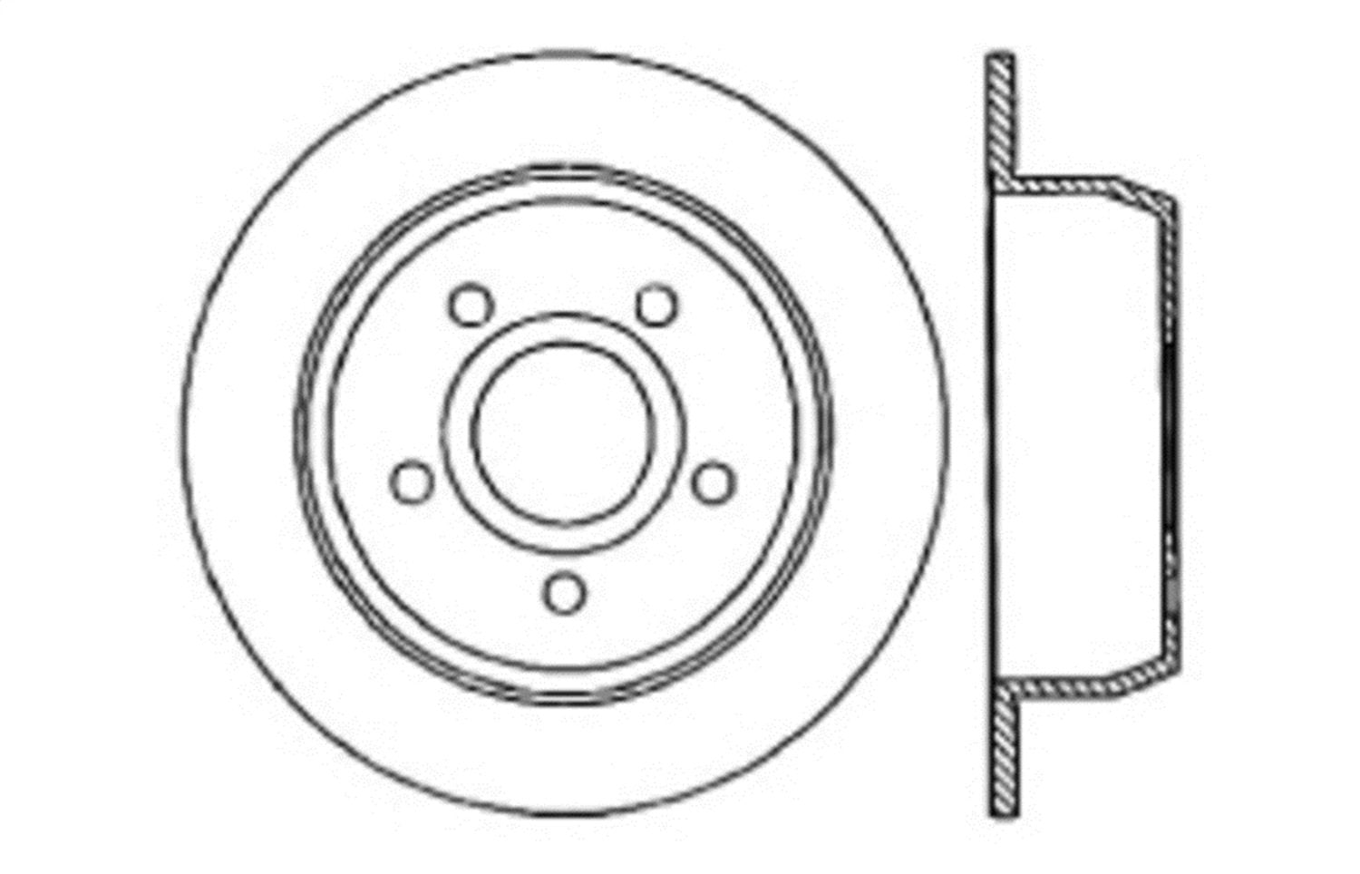 StopTech 127.67043R Sport Drilled/Slotted Brake Rotor (Rear Right), 1 Pack