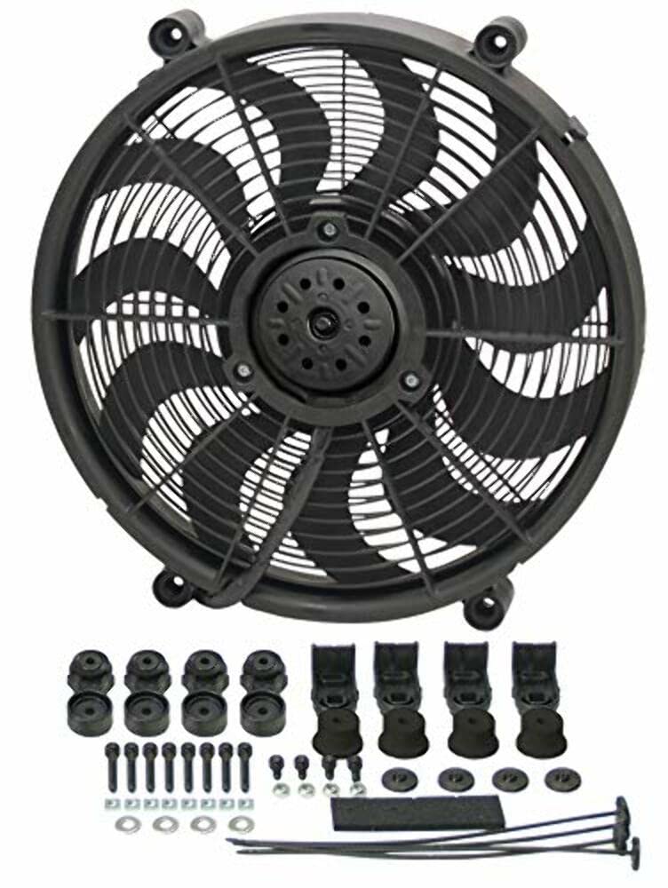 Derale 16217 17 High Output Radiator Fan Black
