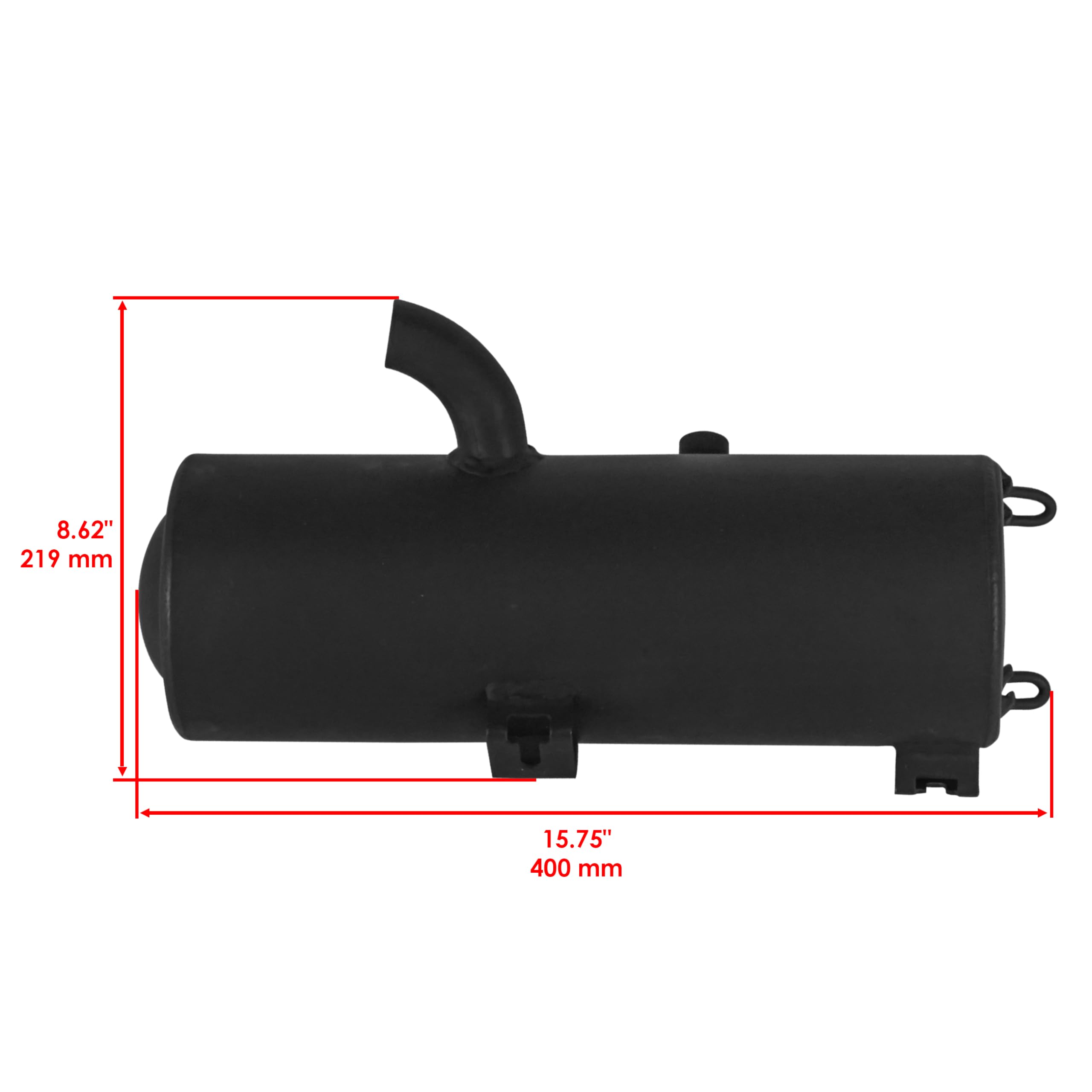 Caltric Black Exhaust Muffler Silencer Compatible With Polaris Sportsman 500 4X4 Ho 2001-2013