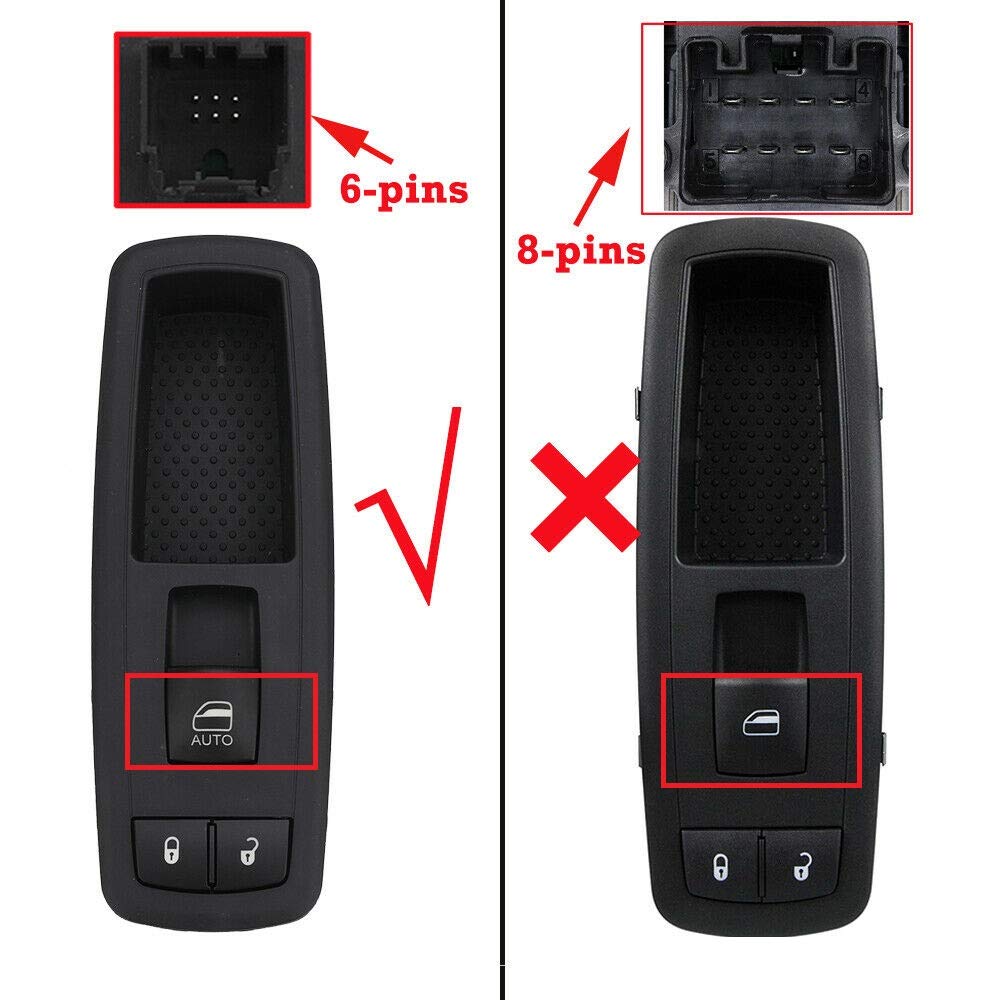 Front Passenger Side Door Window Switch for 2007-2014 Dodge Grand Caravan,2011-2013 Dodge Charger, 2009-2012 Dodge ram 1500 2500