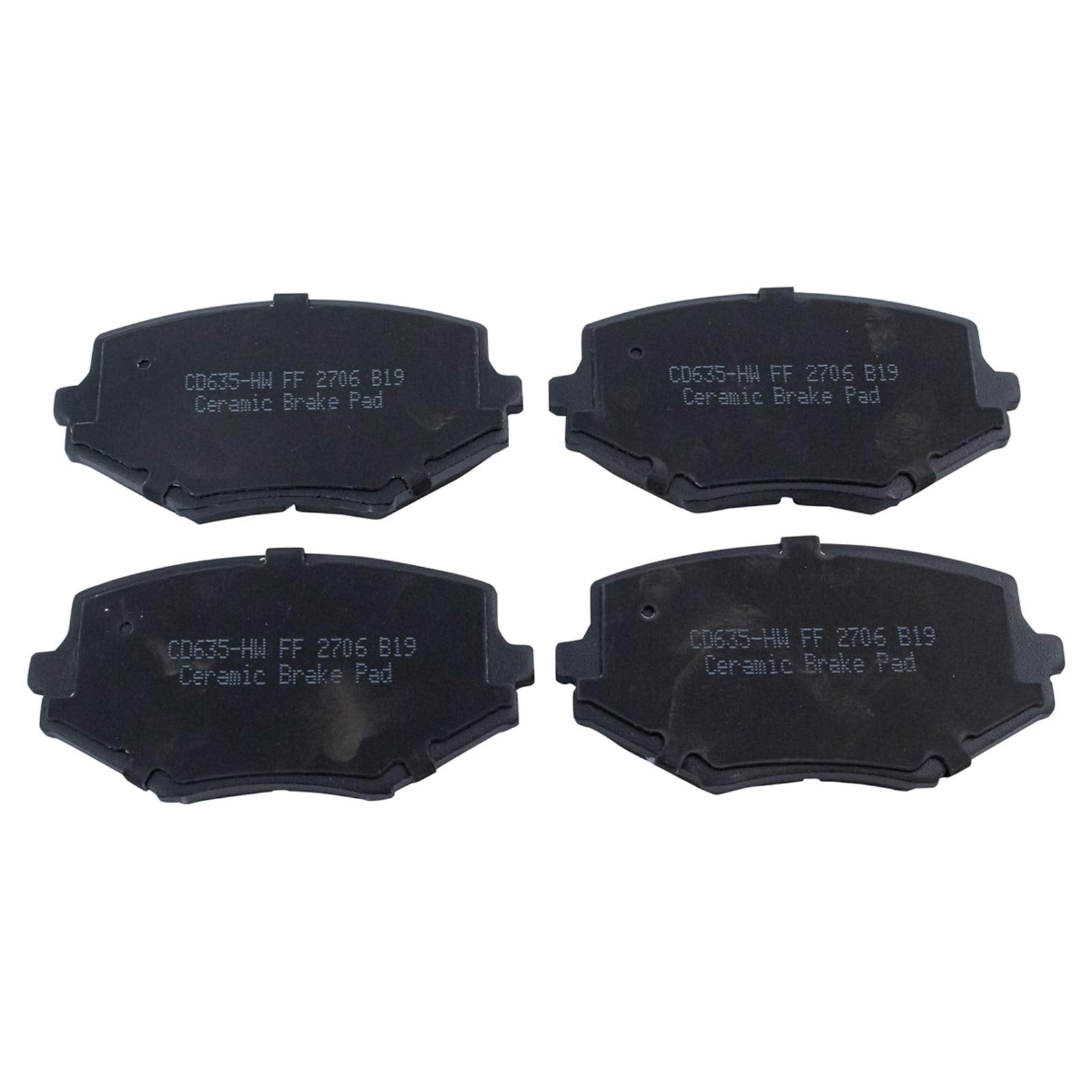 TRQ Front Brake Pads Ceramic Compatible with 1994-2005 Mazda Miata