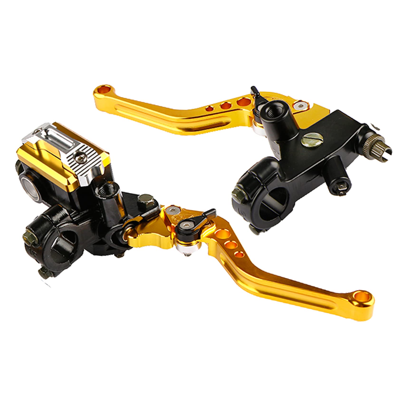 LisylineAuto Universal 7/8'' 22mm Handlebar Motorcycle Brake Lever Master Cylinder Clutch Lever Left & Right Set Compatible with
