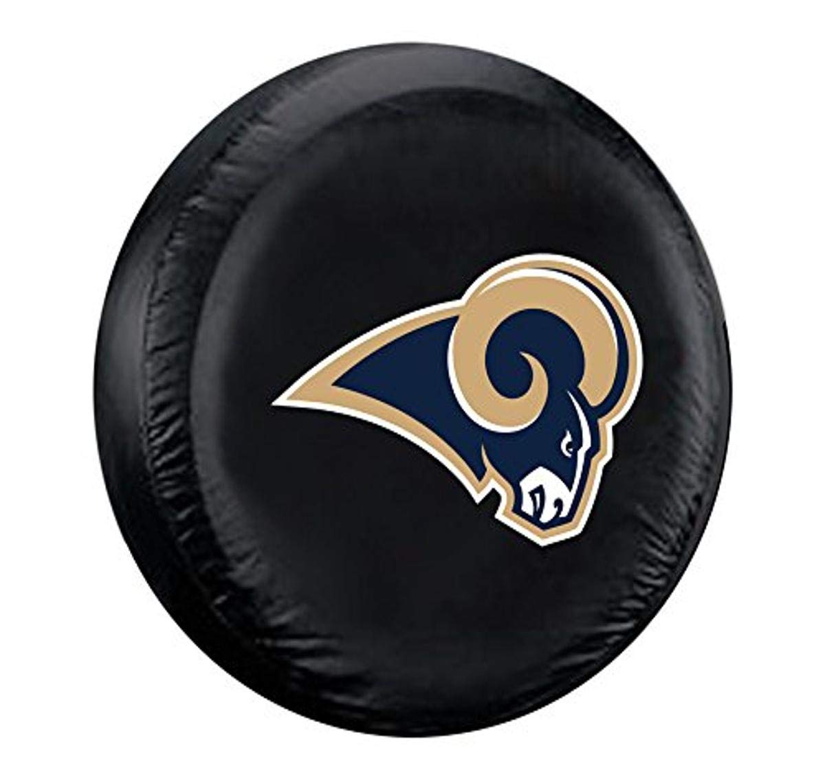 Fremont Die NFL Los Angeles Rams No Tire Coverlarge Tire Cover, Black, Large