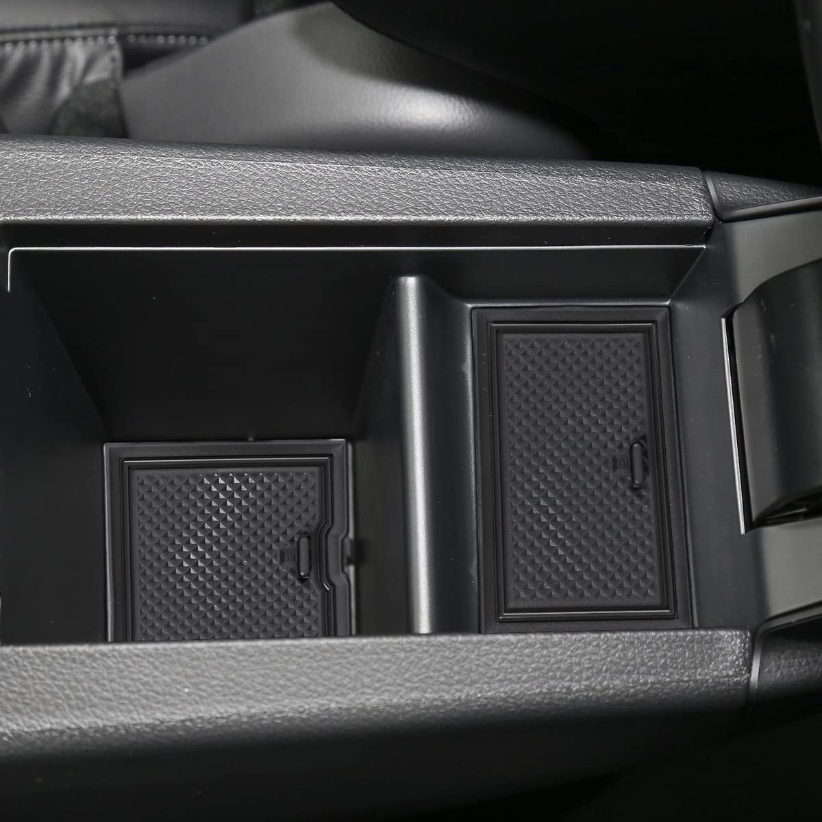 Auovo Anti Dust Cup Holder Insert Liners For Honda Hrv Accessories 2016 2017 2018 Door Pocket Center Console Interior Mats (Black Trim)
