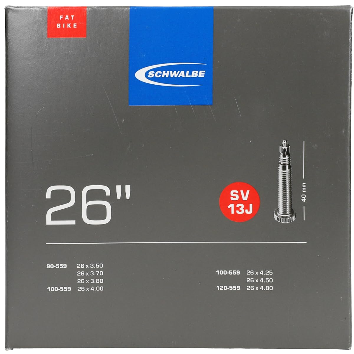 Cicli Bonin Unisex'S Schwalbe Camere Presta Tube, Black, One Size/40 Mm