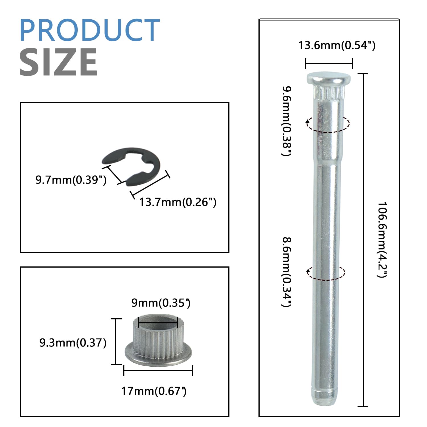 Door Hinge Pin And Bushing Kits Compatible With 1994-2004 Chevy S10 Gmc Blazer Gmc S15 Pickup Sonoma Jimmy Oldsmobile Bravada 4