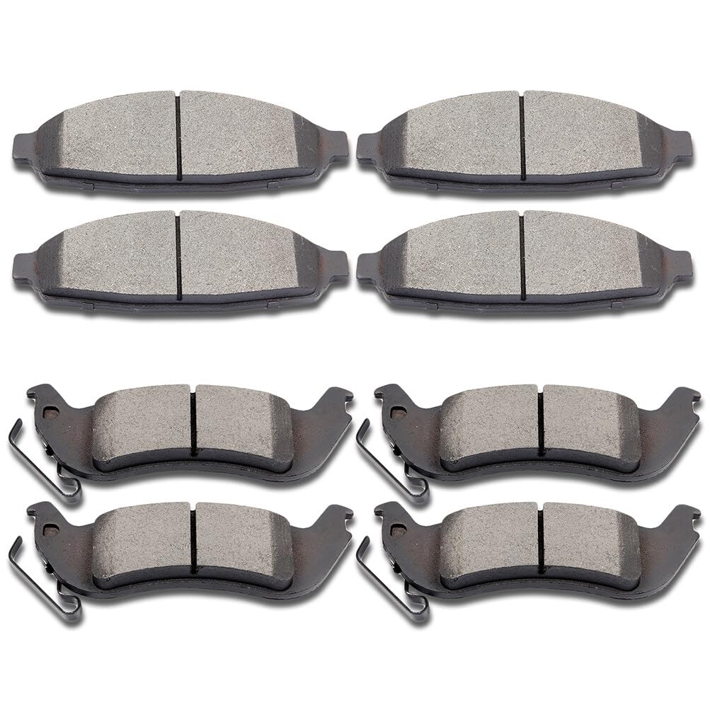 Cciyu D931 D1040 Front Rear Ceramic Brake Pads Kits 8Set Fit For 2003-2011 For Ford Crown Victoria 2003-2011 For Lincoln Town Ca