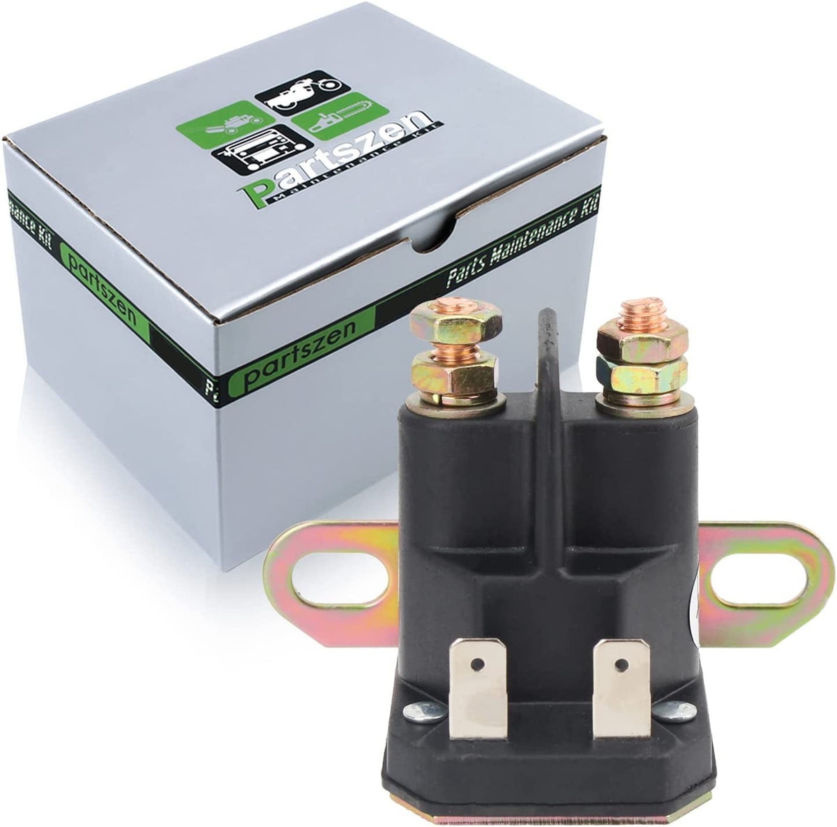 Partszen Gy22476 Auc15346 Starter Solenoid 12V For John Deere Tractor Z225 Z235 Z245 Z255 Z335E Z335M Z345M Z345R D100 D105 D110