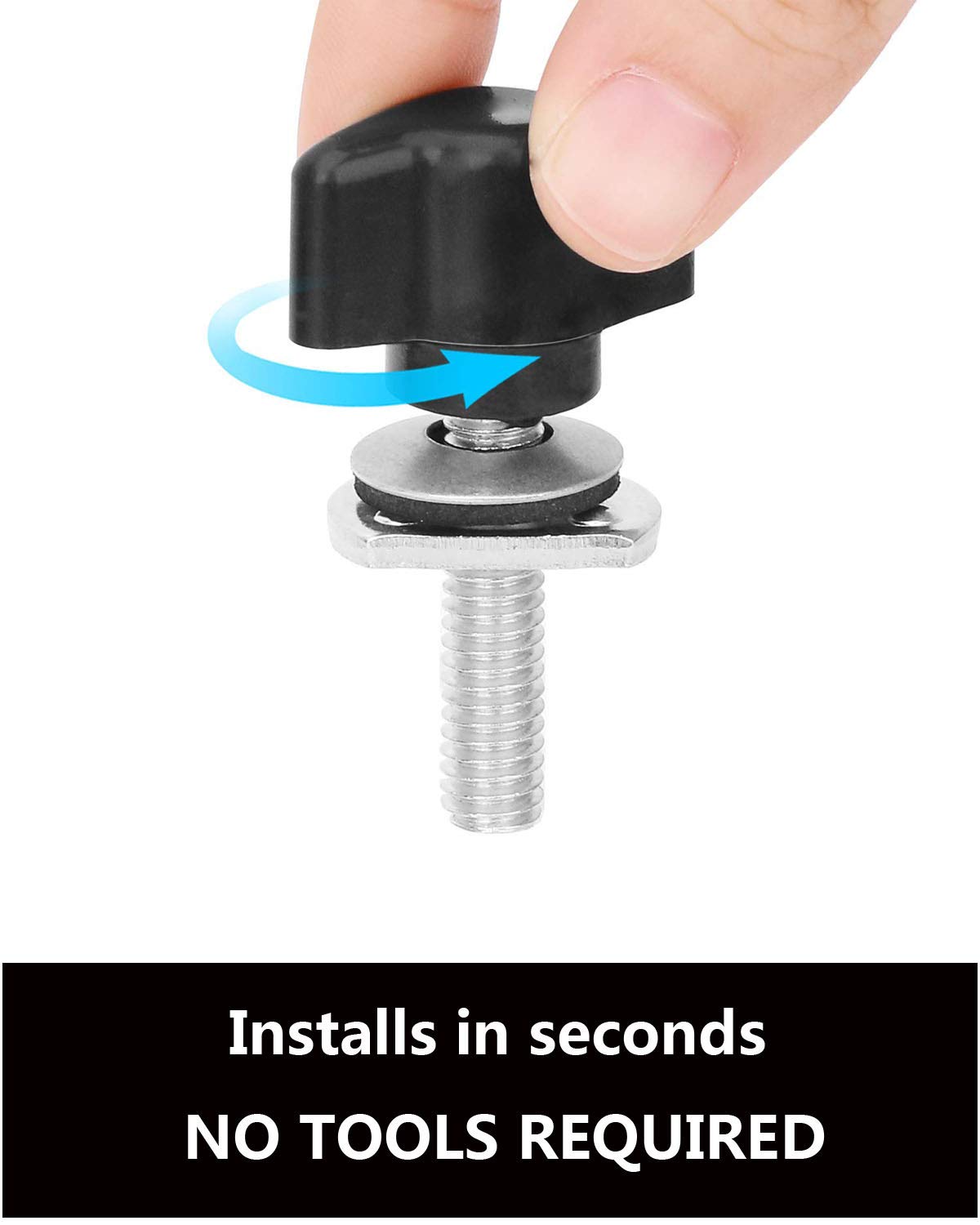 Universal Hard Top Bolts for Jeep Wrangler - Quick Removal Fastener Thumb Screw & Nut Kit Compatible with All Jeep Wrangler YJ T