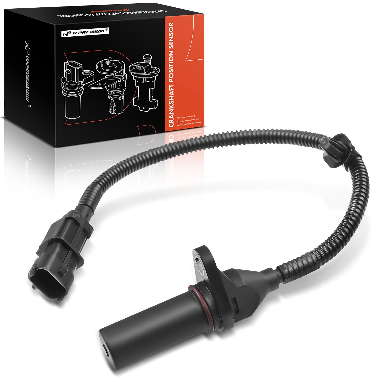 A-Premium 39180-2B000 Engine Crankshaft Position Sensor Compatible With Hyundai, Kia & Dodge Models - Elantra 11-20, Soul, Forte, Accent, Tucson, Rio, Veloster, Attitude - 1.6L 1.8L 2.0L - # Su13885