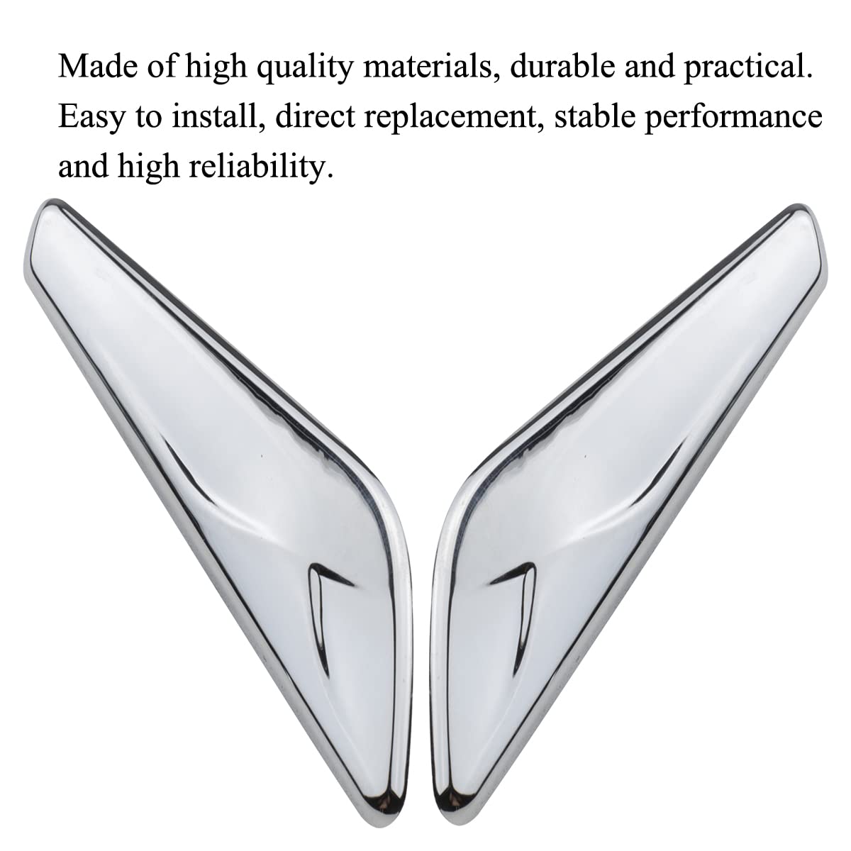 NFSpeeding 2 PCS Chrome Fender Trim for X3 F25 X4 F26 2013-2017, Silver, Replaces 51117338570 51117338569