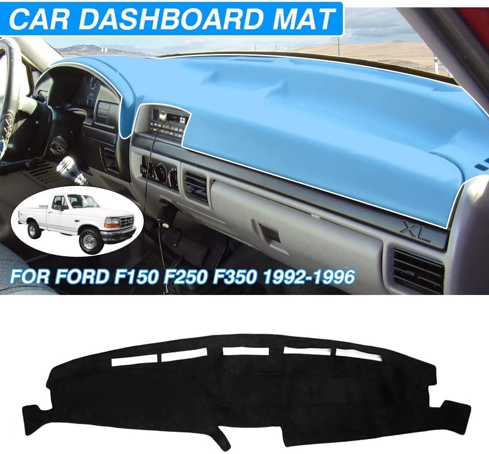 Cartist Dashboard Mats Compatible with Ford F150 F250 F350 1992 1993 1994 1995 1996 Dash Board Cover Mat Anti-Slip Carpet Sunshi