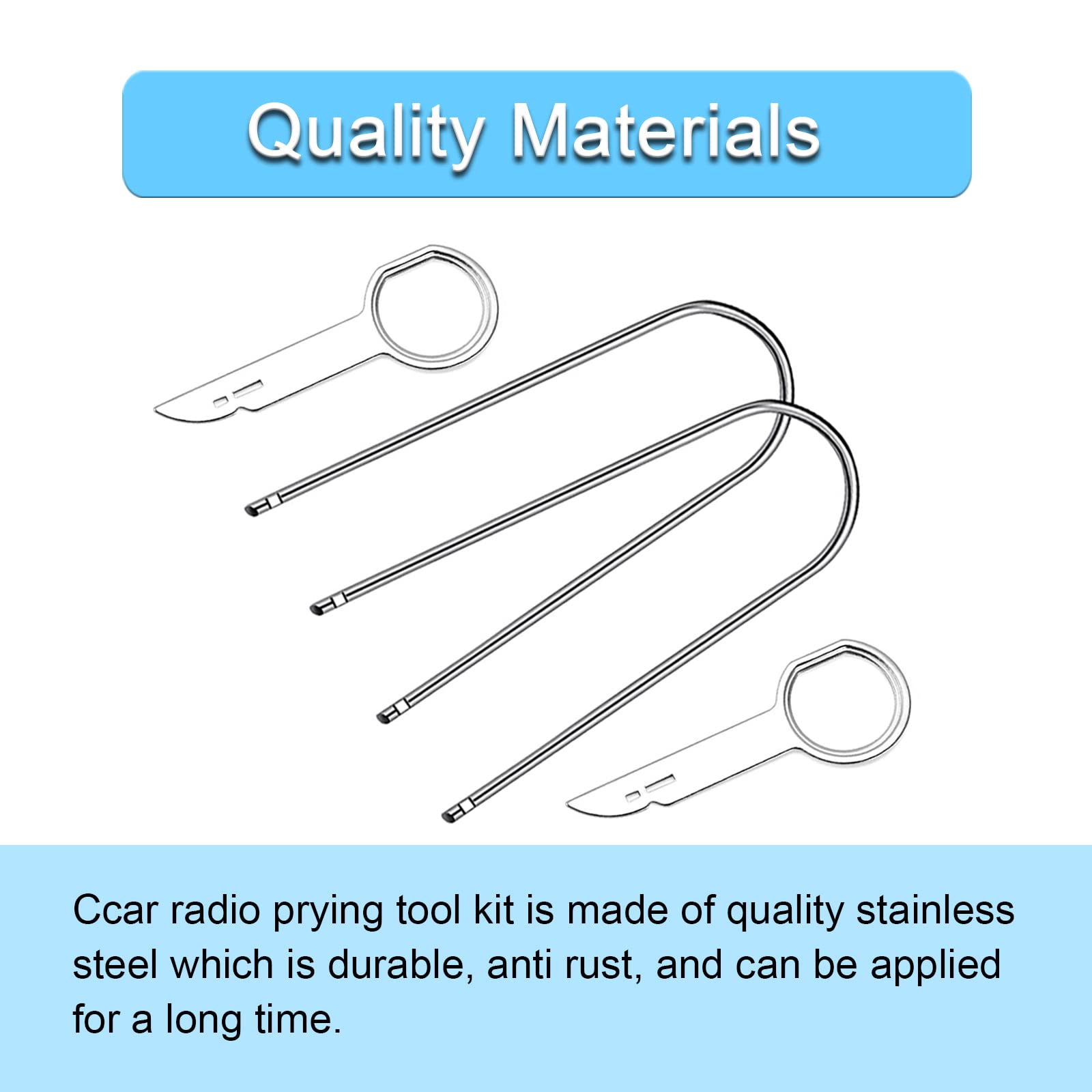 Radio Removal Tool Key And Removal Pry Tool Kit U-Shaped Set For Ford, Volkswagen, Audi, And Mercedes, Most Car Cd Dvd Audio Fre