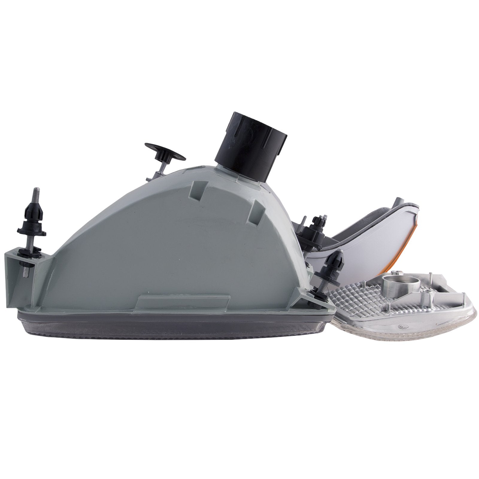 Headlightsdepot Chrome Housing Halogen Headlights Compatible With Ford Bronco F-150 F-250 F-350 Includes Left Driver And Right P