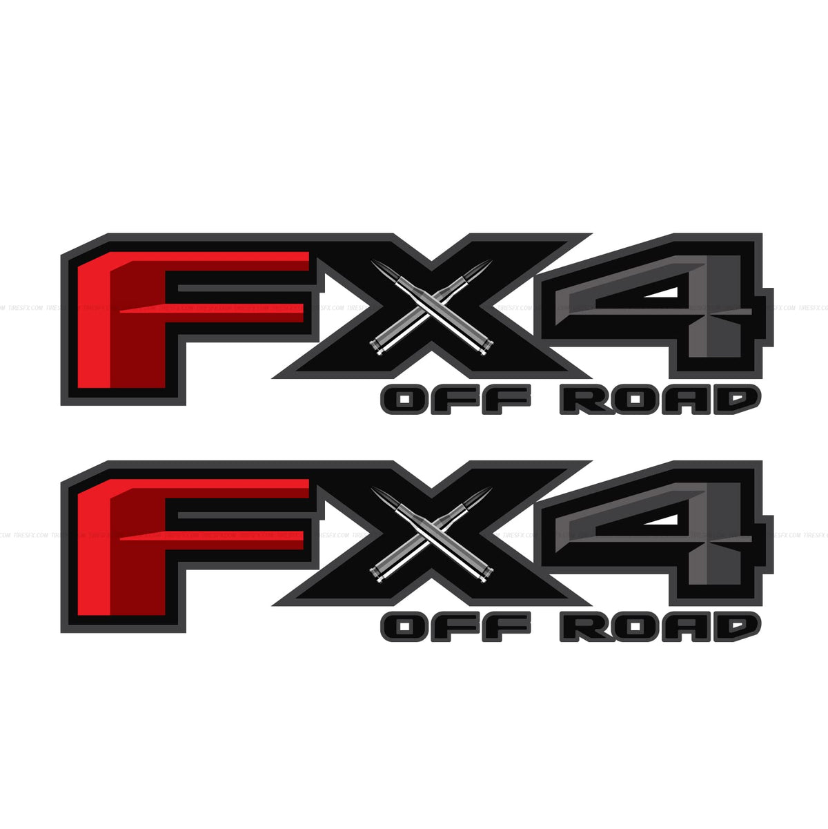 Fx4 Off Road Decal Replacement Sticker F 150 Bedside Emblem For 4X4 Truck Super Duty (Fx4 Off Road Decal F-Red)