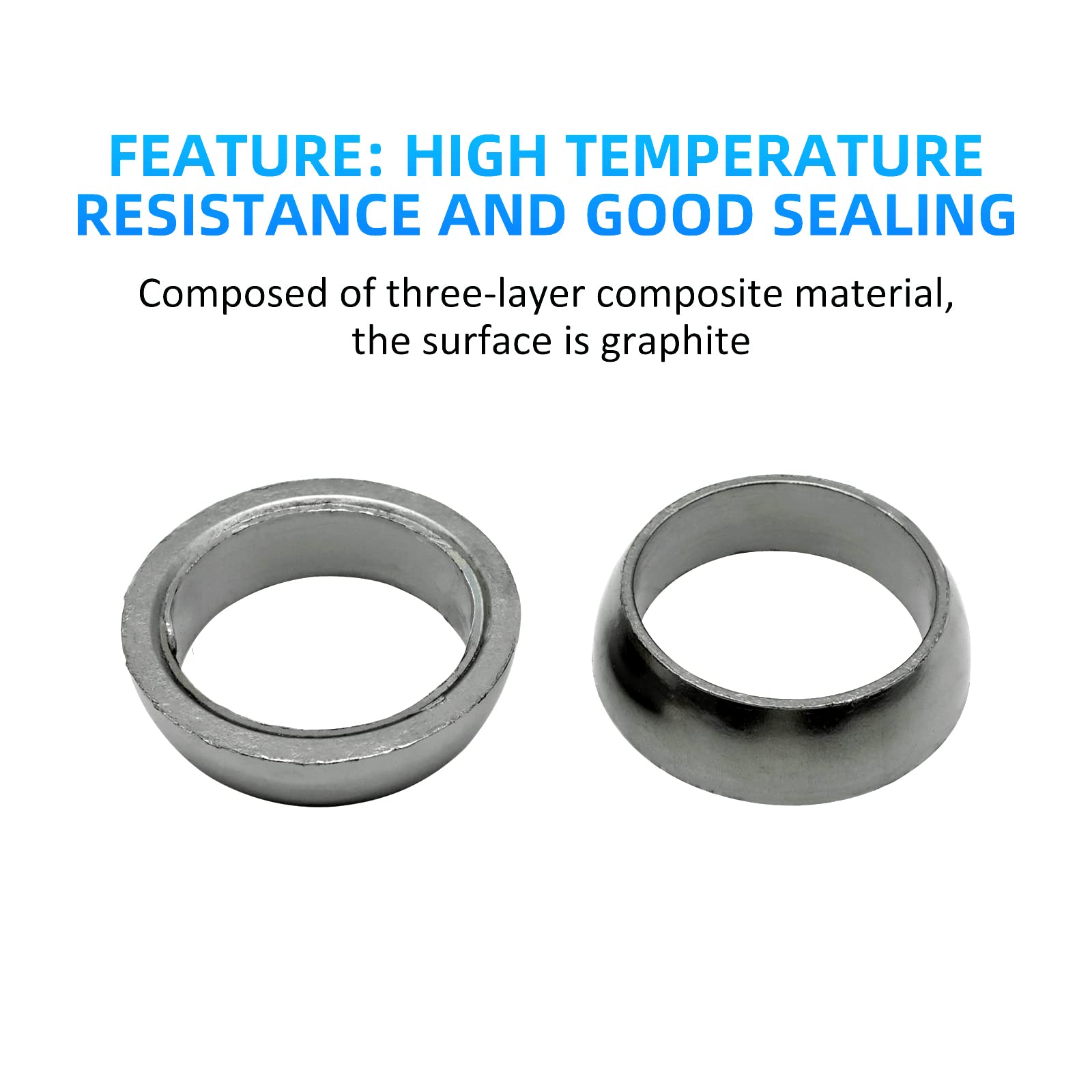 Exhaust Muffler Gasket Seal Spring Rebuild Kit for Polaris Sportsman 600 700 800 MV7 2002-2006 Frontier 2002-2005, OEM# 5811511