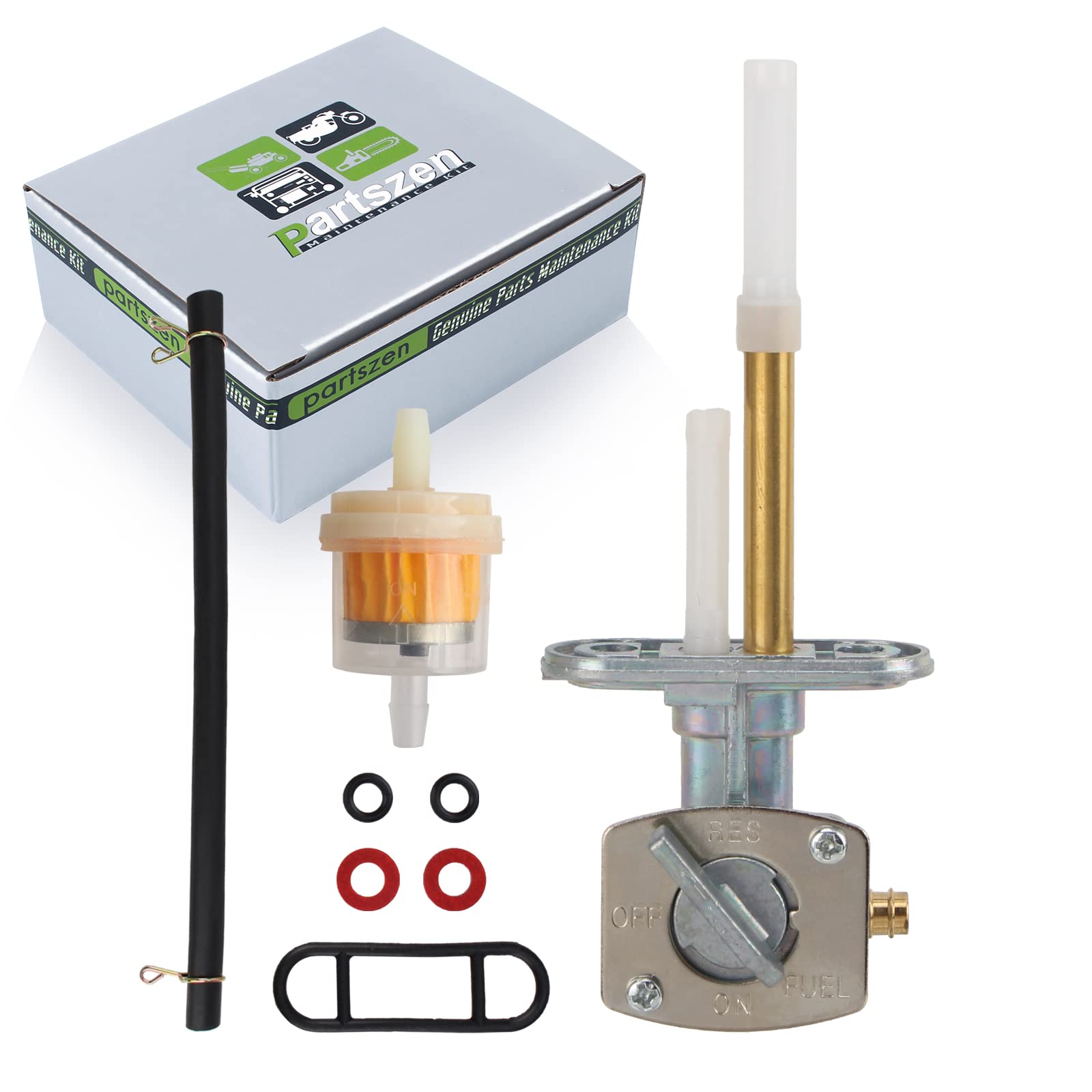 partszen Gas Fuel Petcock Valve Switch Line For Kawasaki Bayou 220 300 KLF300 Suzuki King Quad 300 LT80 LTZ250 LTZ400 Trail Blaz