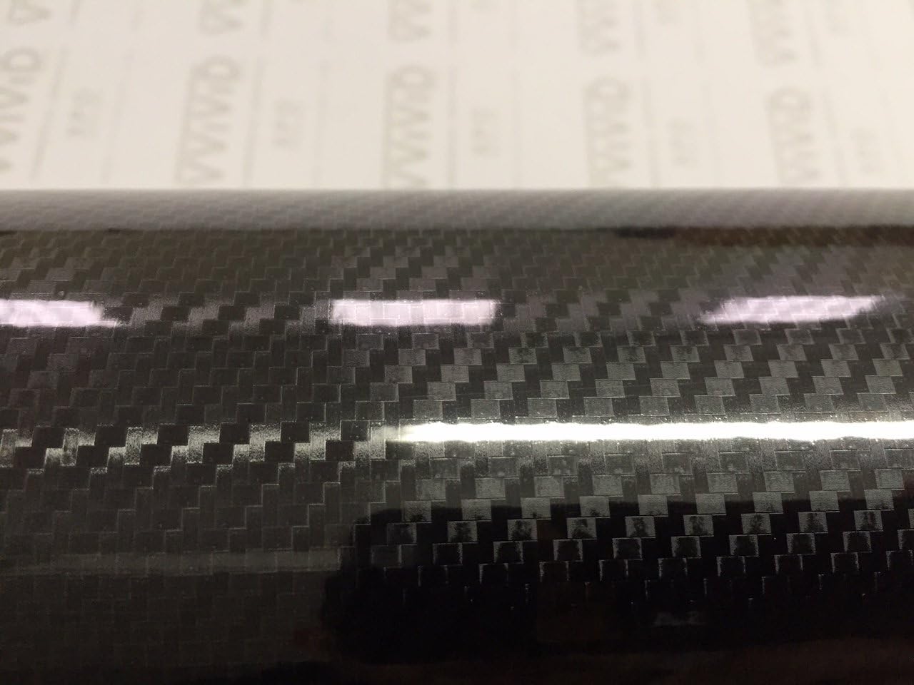 Vvivid Epoxy High Gloss Carbon Fiber Architectural Vinyl Wrap (1Ft X 5Ft, Black) Interior Use Only