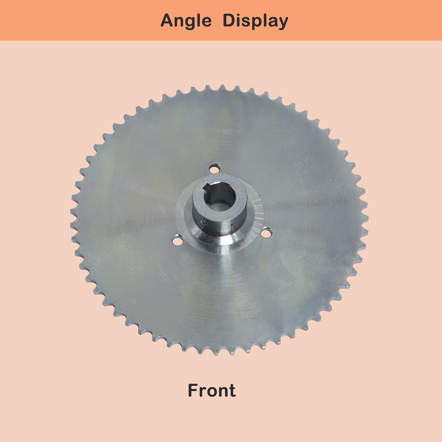 60 Tooth Go Kart Live Axle Sprocket For 40,41,420 Chain, 1' Bore, 1/4' Key Way, For Compatible With Yerf-Dog, Murray Go Karts