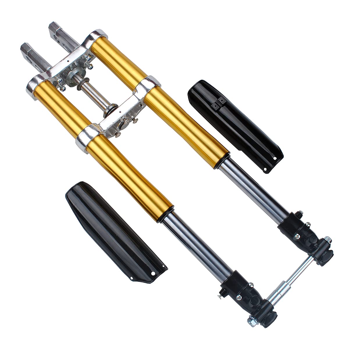 Motorcycle front shock absorber Dirt Pit Bike Triple Tree Clamp Inverted Forks Front Fork Shock Assembly Shock Absorber Forks Su