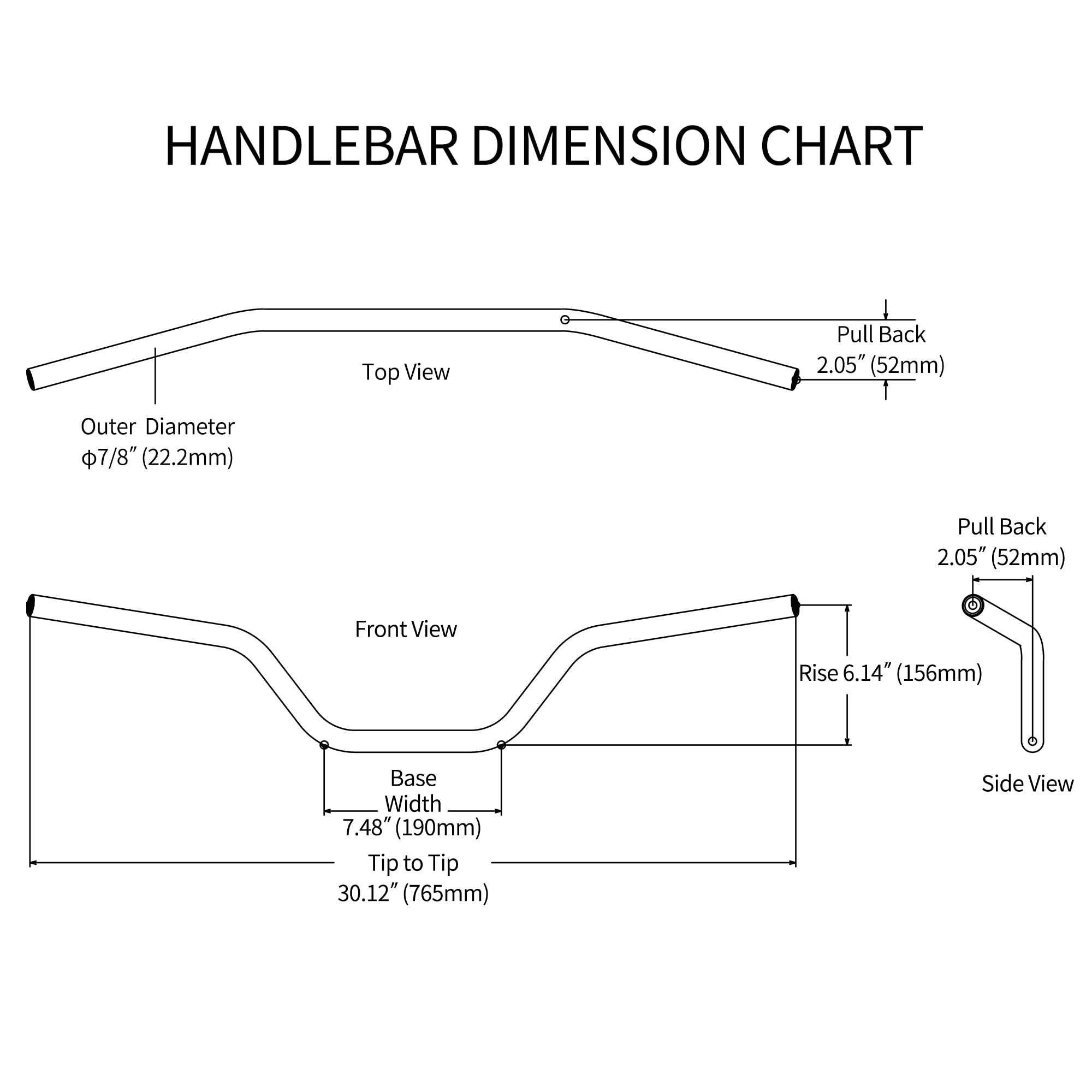 Weiyingsi Powersports-Handlebars, 28.75X7.48X3.54 Inches, Aluminium, Red, Compatible With Crf Yzf Kxf Klx Rmz Drz Dirt Bike Atv Quad