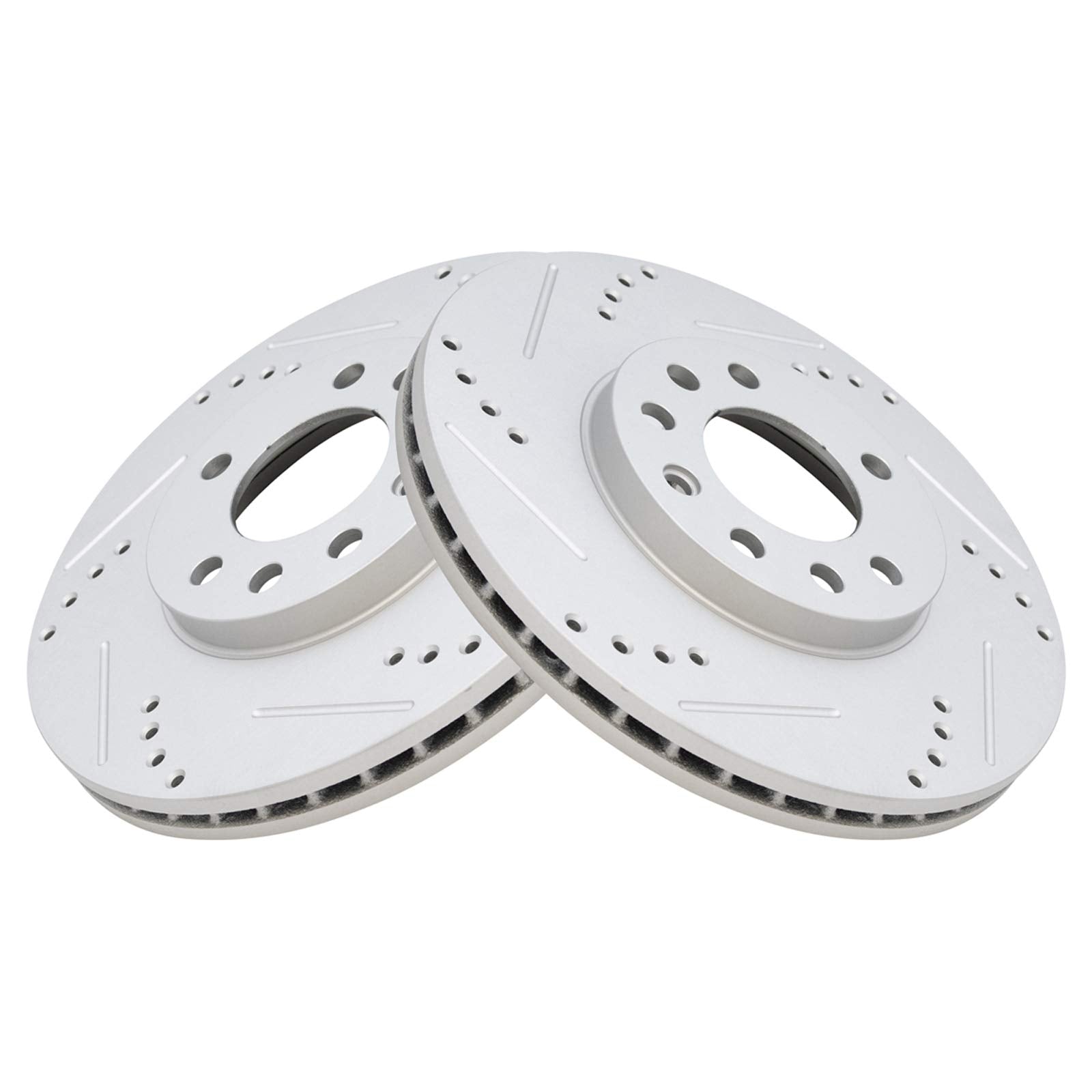 Trq Front Performance Brake Rotor Drilled Slotted Pair Set For 9-3/9-5/900 / L100 / L200 / L300 / Ls / Ls1 / Ls2 / Lw1 / Lw2 / L
