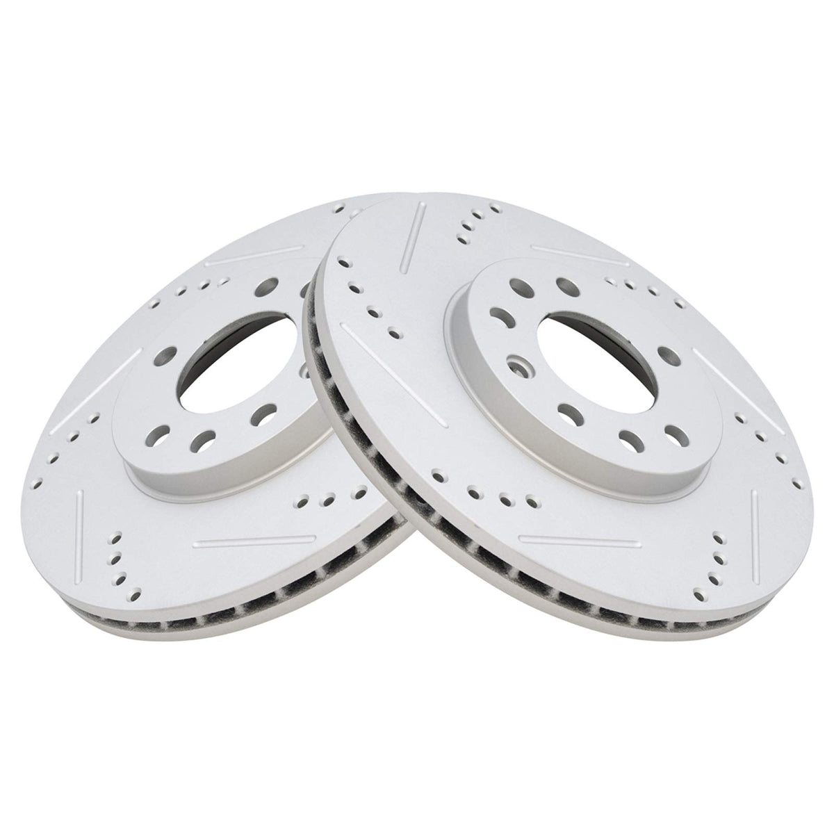 Trq Front Performance Brake Rotor Drilled Slotted Pair Set For 9-3/9-5/900 / L100 / L200 / L300 / Ls / Ls1 / Ls2 / Lw1 / Lw2 / L