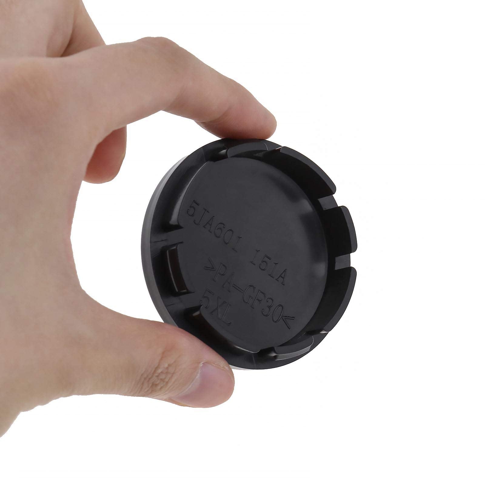 4Pcs Car Auto Wheel Center Caps Front & Rear Hub Covers Black Abs For Vehicle Replacement Accessories 56Mm Outer Diameter