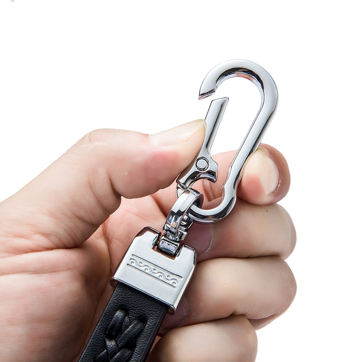 Universal Men & Women Pu Leather Keychain Accessories Metal Car Key Chain Ring, Pink