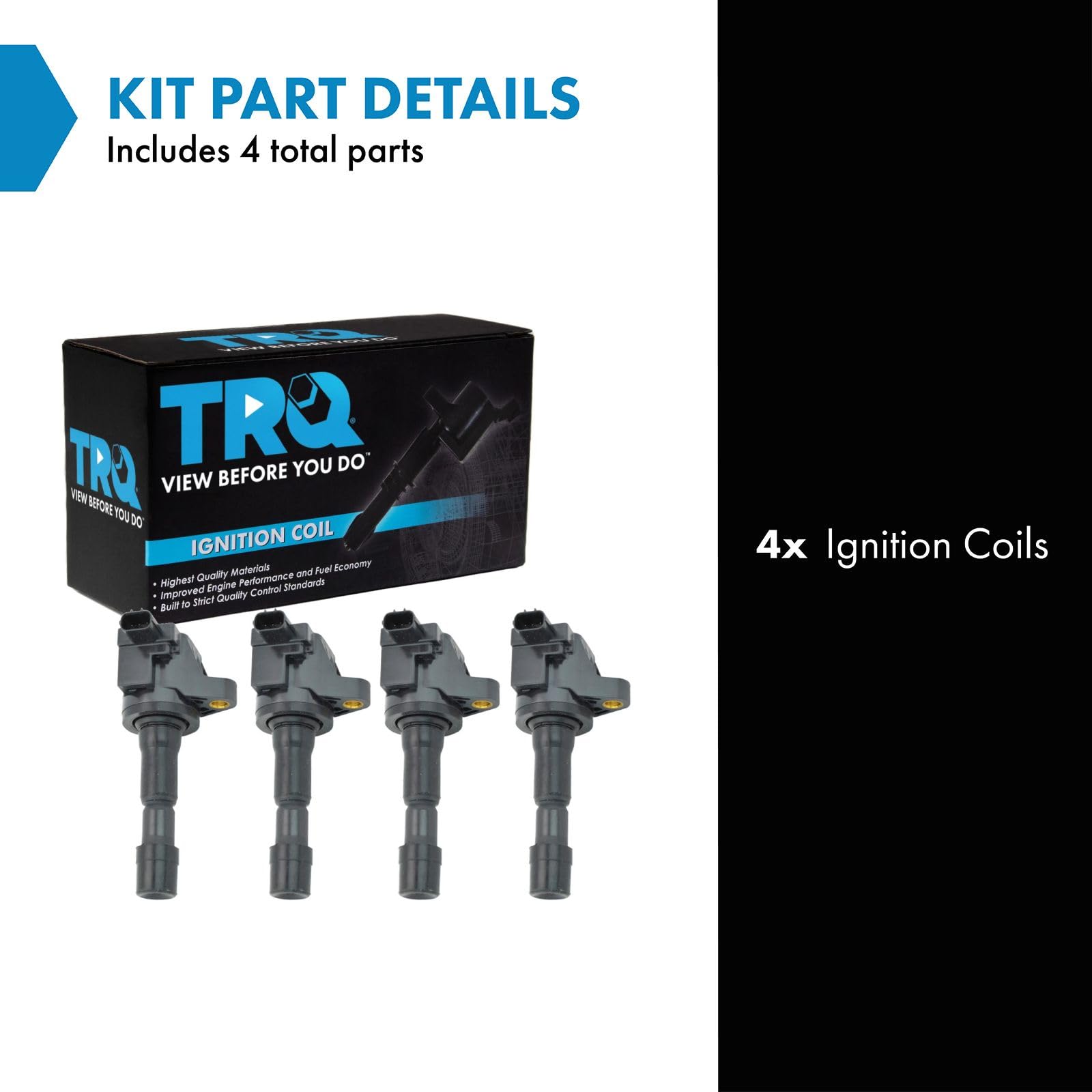 Trq Ignition Coil Set Compatible With 2007-2008 Honda Fit
