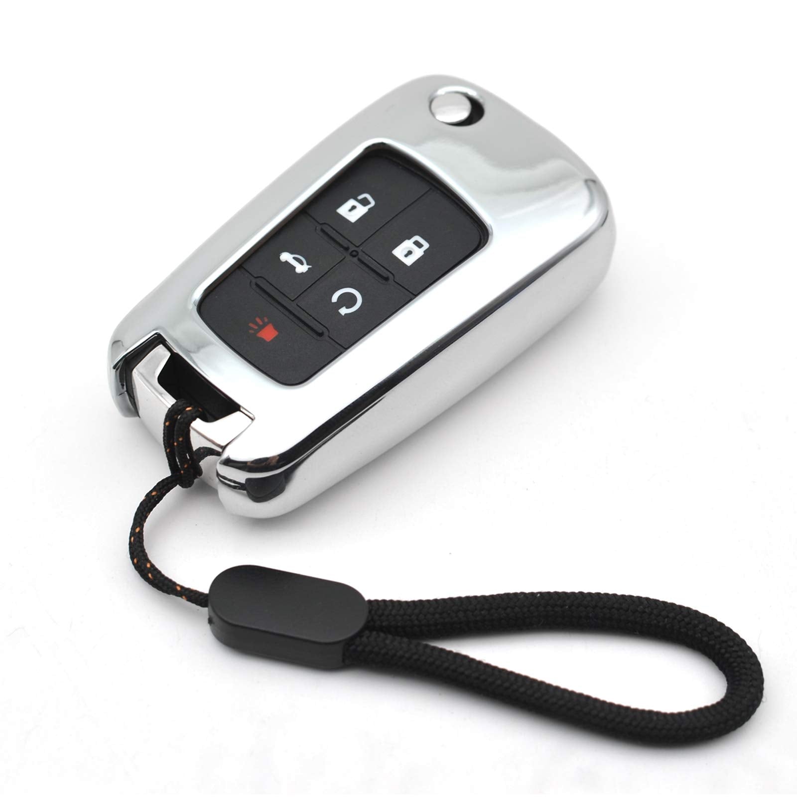 Compatible With Chevy Chevrolet Equinox Encore Camaro Cruze Malibu Impala Buick Regal Lacrosse Gmc Terrain Silver Tpu Key Fob Co