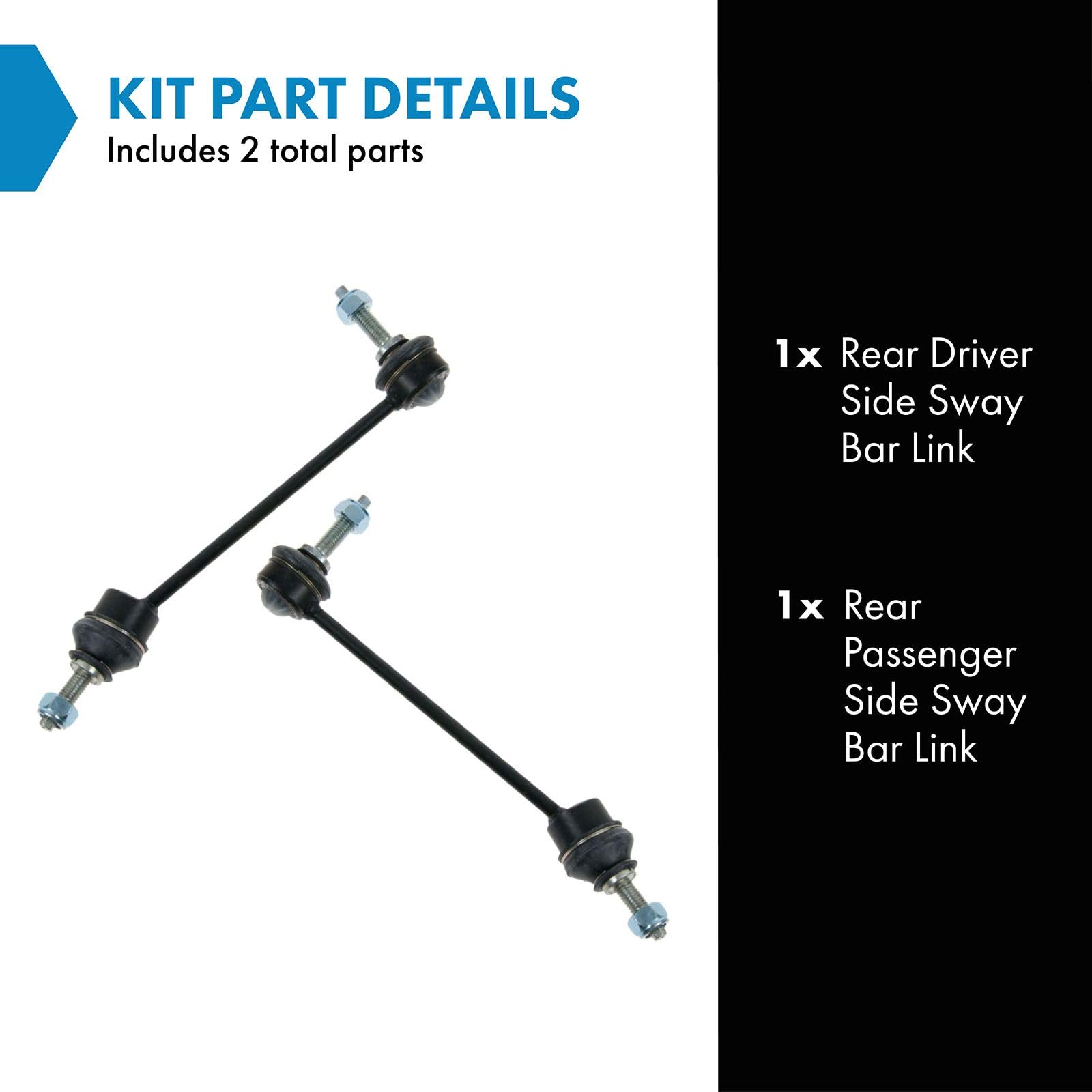 Trq Rear Sway Bar Stabilizer Link Set Compatible With 2002-2005 Ford Thunderbird 2000-2006 Lincoln Ls