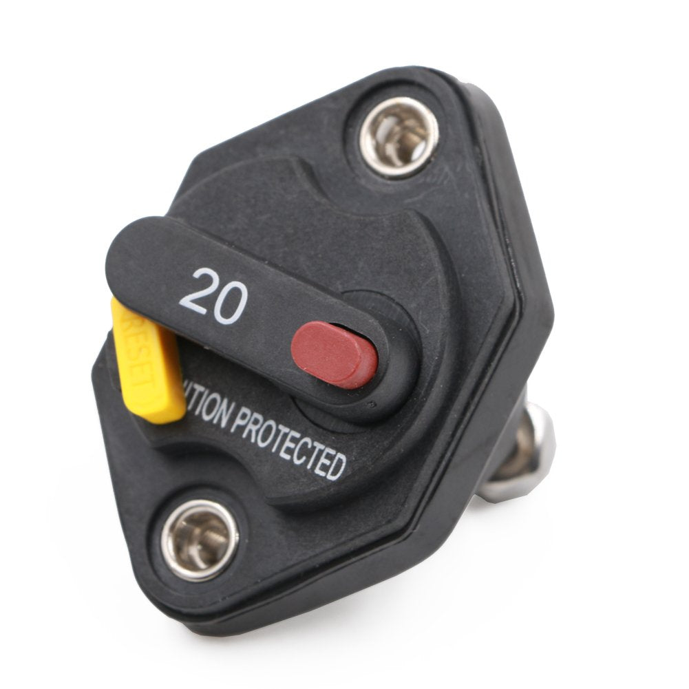 T Tocas 20 Amp Trolling Motor Marine Circuit Breaker 12V - 48V Dc Switchable For Boat Marine Car Audio Battery Solar System Ip67