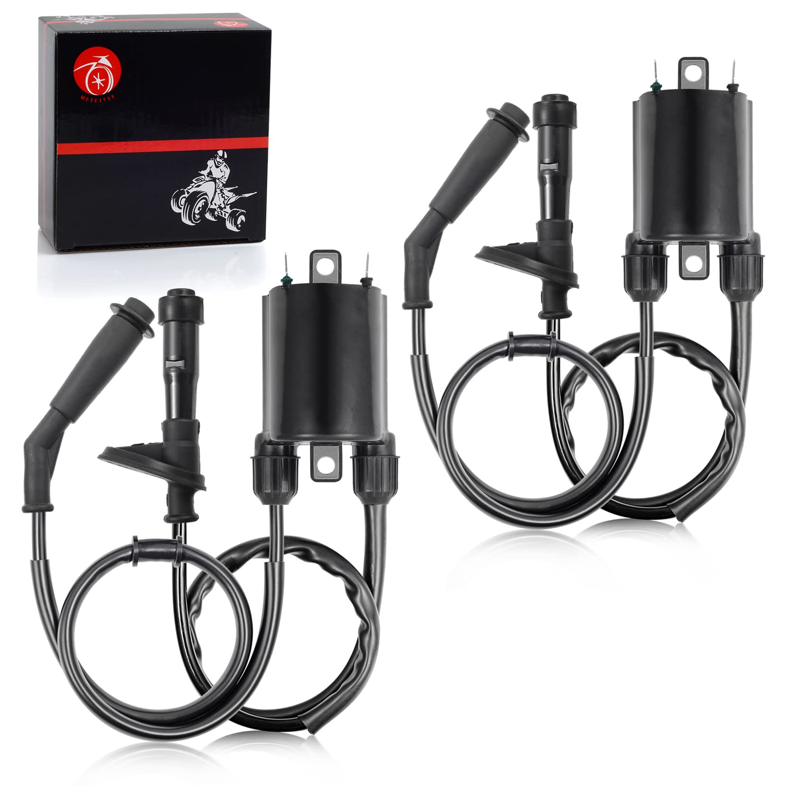 Moto1988 2Set Of Ignition Coil & Spark Plug Cap For Honda Shadow Vlx 600 Vt600 1988-2007