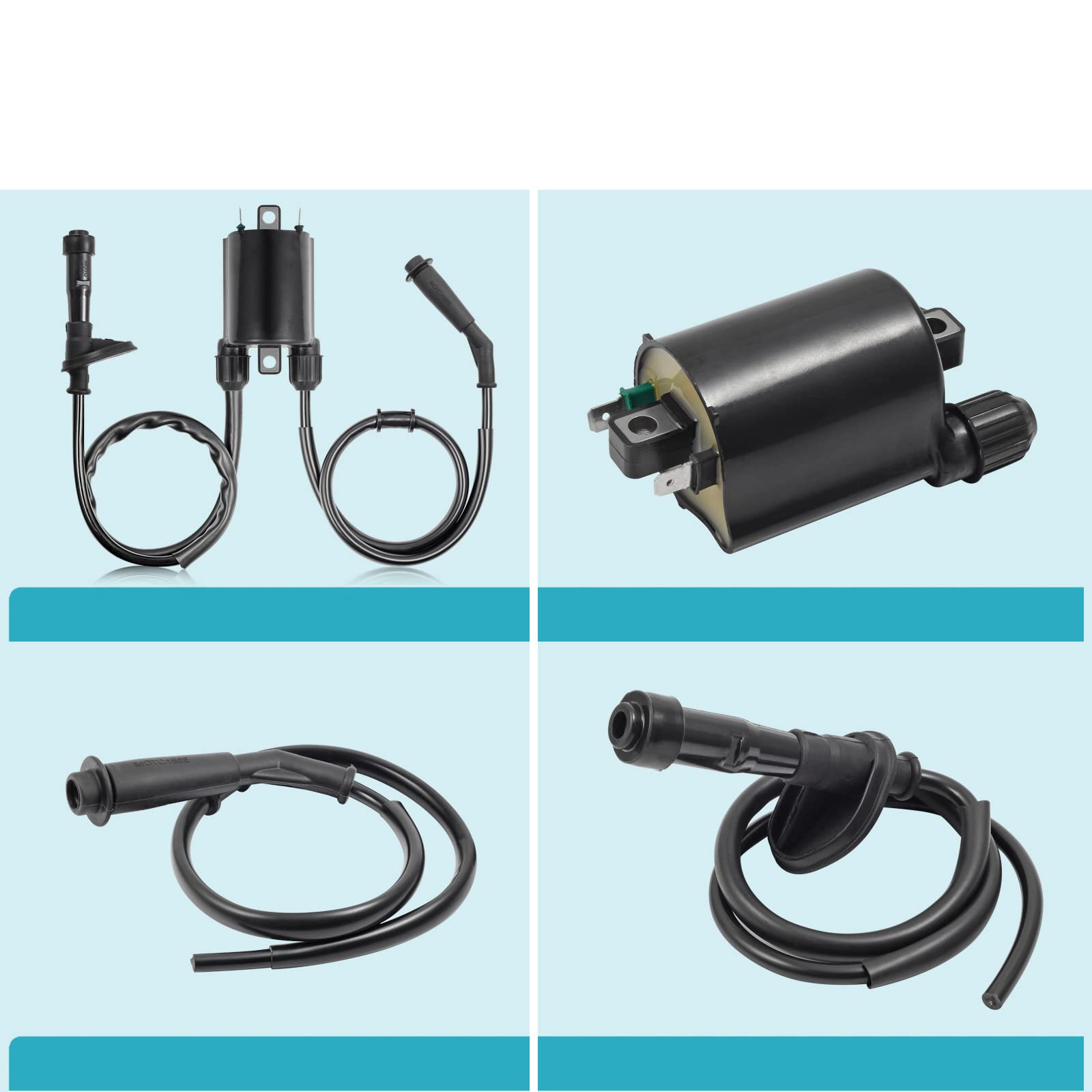 Moto1988 2Set Of Ignition Coil & Spark Plug Cap For Honda Shadow Vlx 600 Vt600 1988-2007