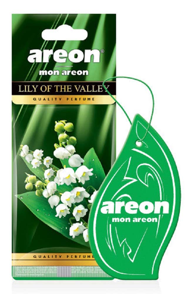 Areon Ma33 Hanging Best Car Air Freshener Lily Of The Valley Scent, Paper Hanging Ornaments, Long Lasting Scent For Car Or Home