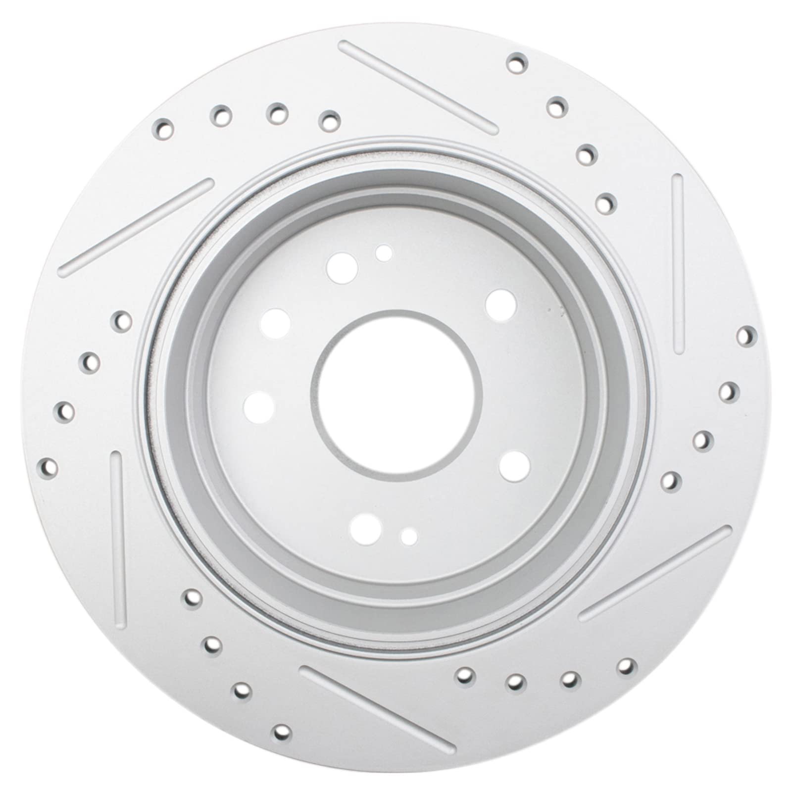 Trq Rear Performance Brake Rotors Set Premium G-Coated Cross Drilled & Slotted Compatible With 1999-2003 Acura Tl