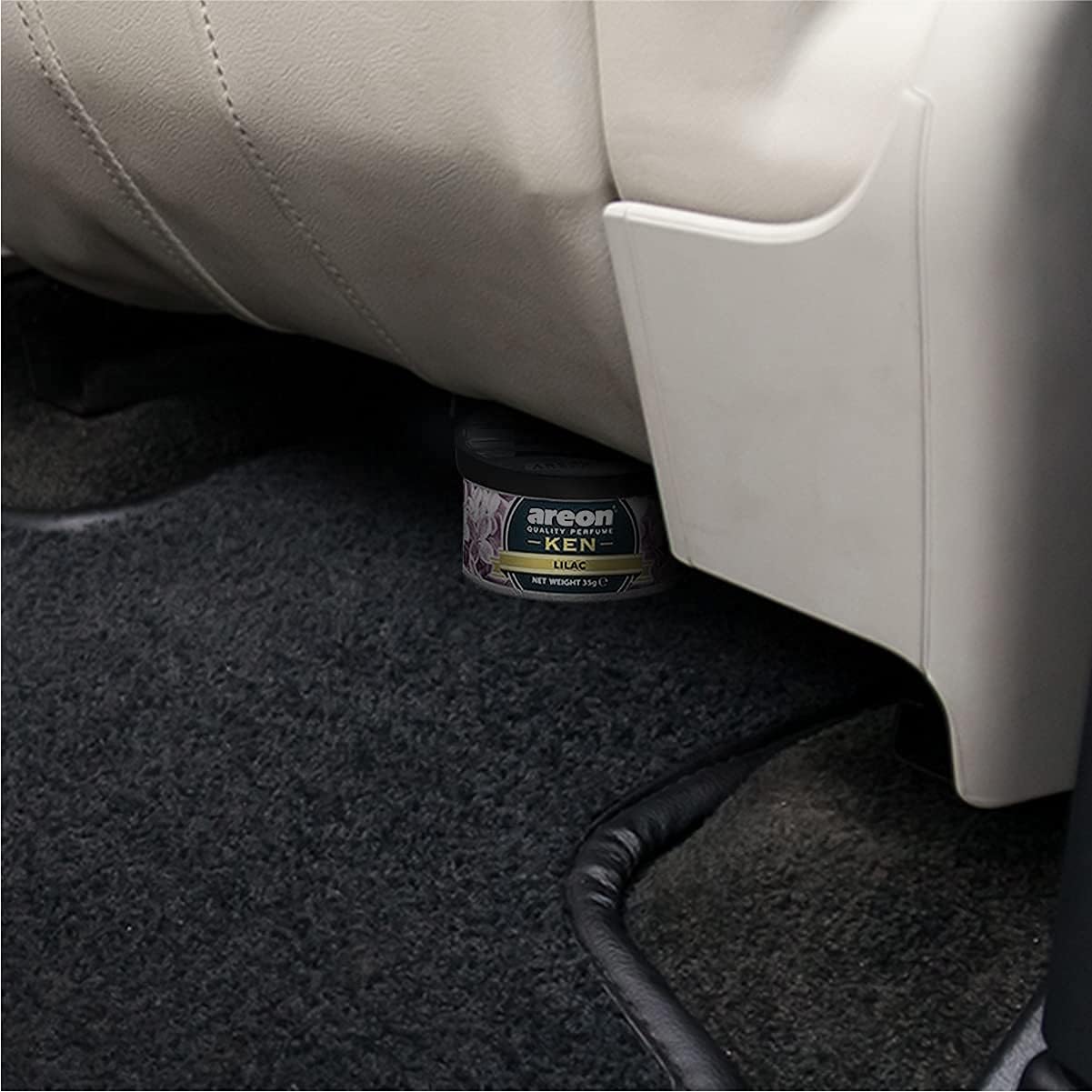 Areon Ken Car Air Freshener - Vanilla Scent, Long-Lasting Fragrance - Portable Fragrant Deodorizer With Adjustable Odor Output - Automobile Accessories & Essentials - 1.23 Oz. Cans, Pack Of 4