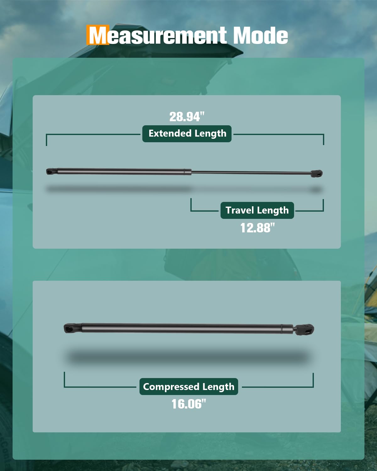 Scitoo Hood Lift Supports Replacement Struts Gas Springs Shocks Fit For Volkswagen Eos 2.0L 2007-2015,For Volkswagen Eos 3.2L 20