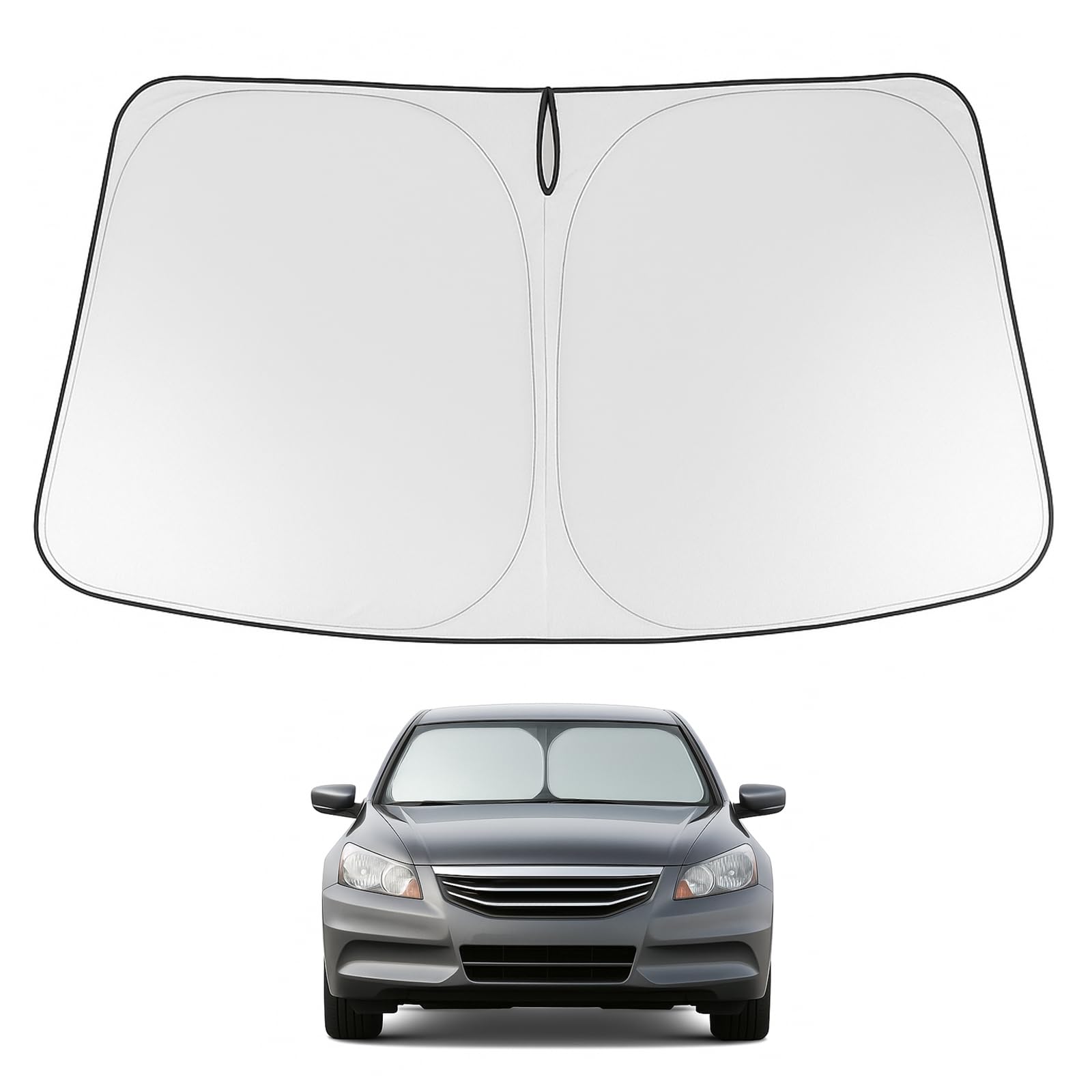 Proadsy 2025 Upgrade Windshield Sun Shade Custom Fit 2008-2012 Honda Accord Foldable Front Sunshade Protector Sun Visor Blocks U