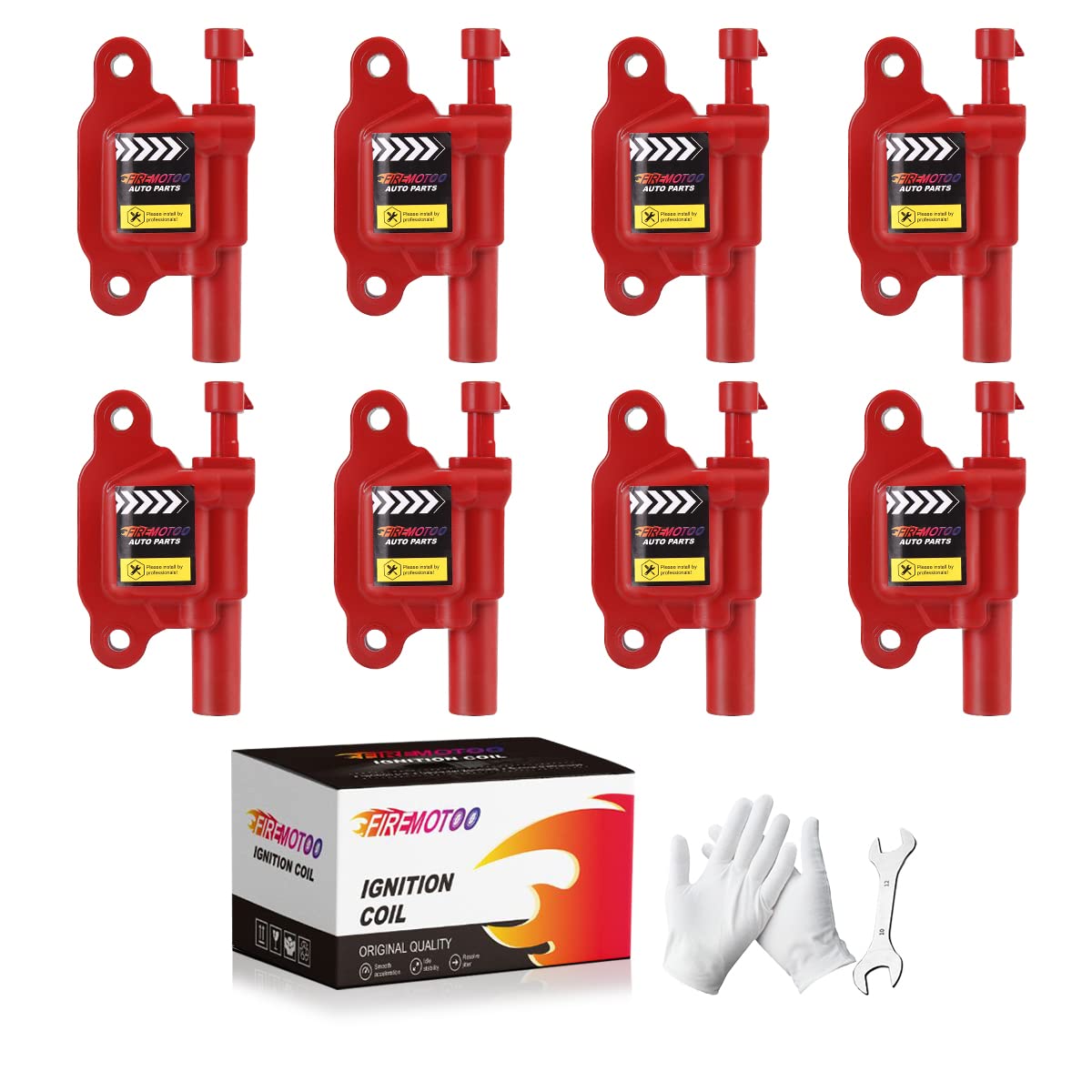 Firemotoo Pack Of 8 Ignition Coil Pack Compatible With Cadillac Chevy Gmc Pontiac G8 Grand Prix Tahoe Yukon Silverado Impala Tra