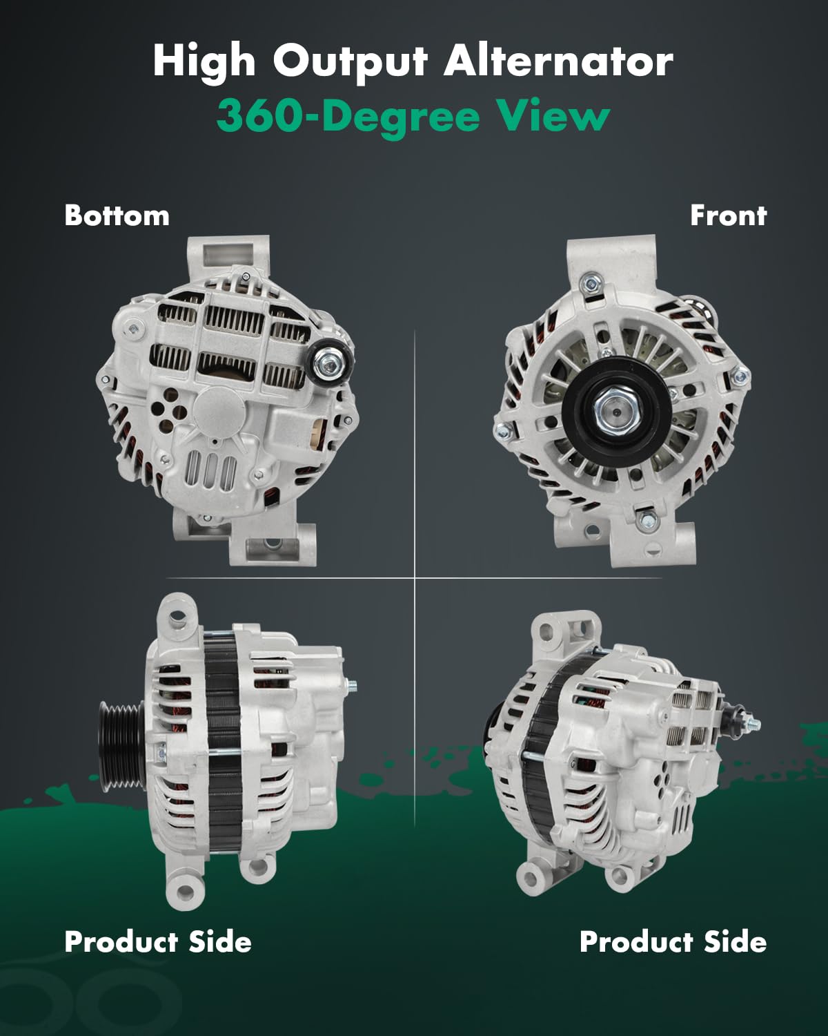 SCITOO Alternator Fit for Pontiac G8 2008-2009 V6 3.6L- 12V 120Amp CW 6-Groove Pulley, Replace OE# 11420