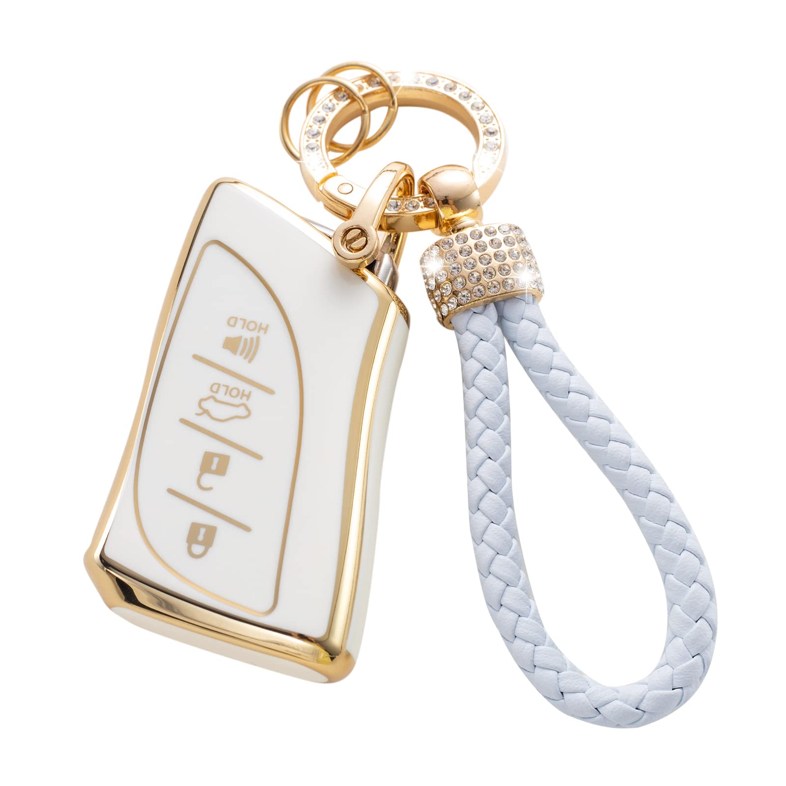 Gematay For Lexus Key Fob Cover, Key Case Shell Compatible With Lexus Es350 Es300H Ux200 Ls500 Ls500H Lc500 Lc500H Smart Key Pro