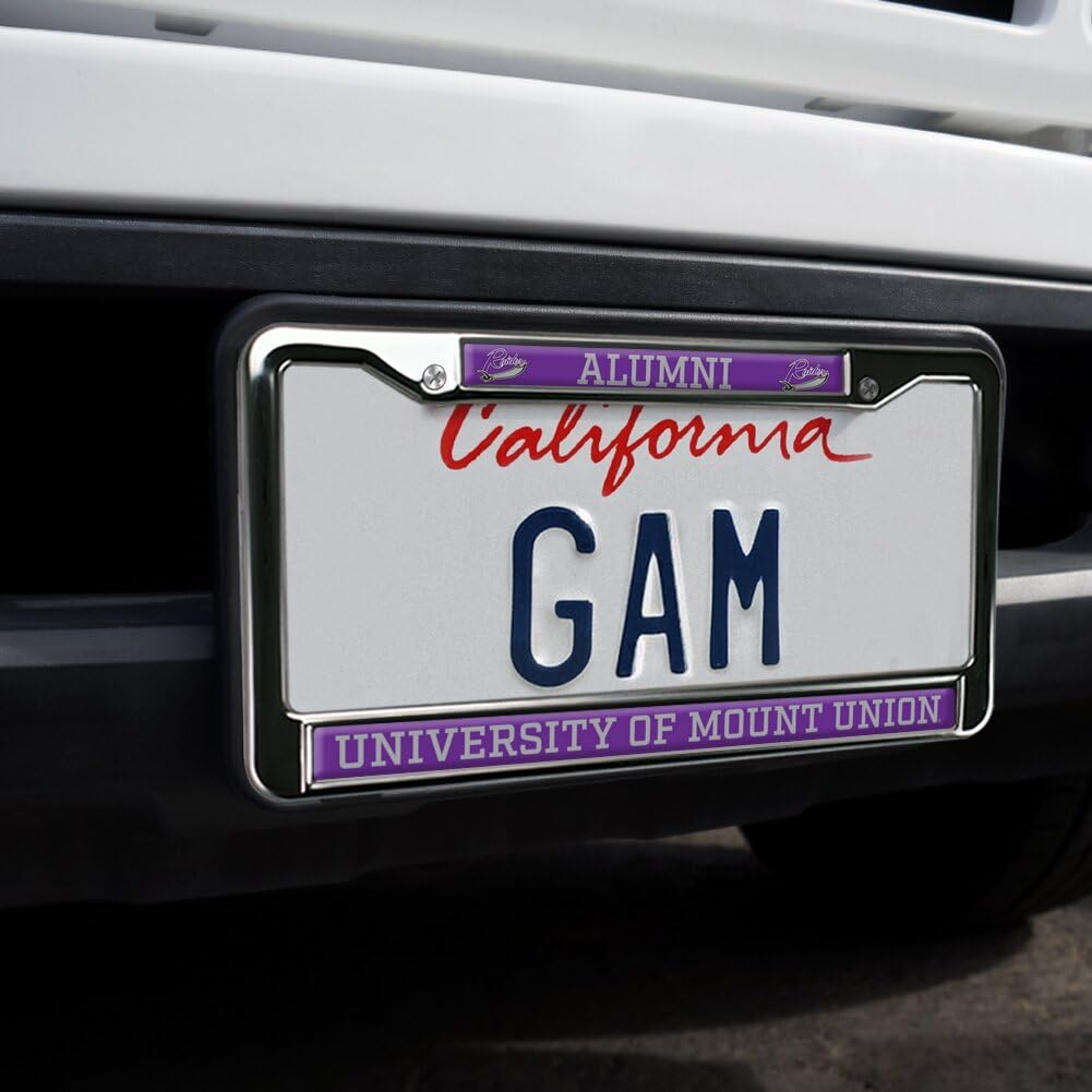 University of Mount Union Alumni Full Size Standard License Plate Metal Frame