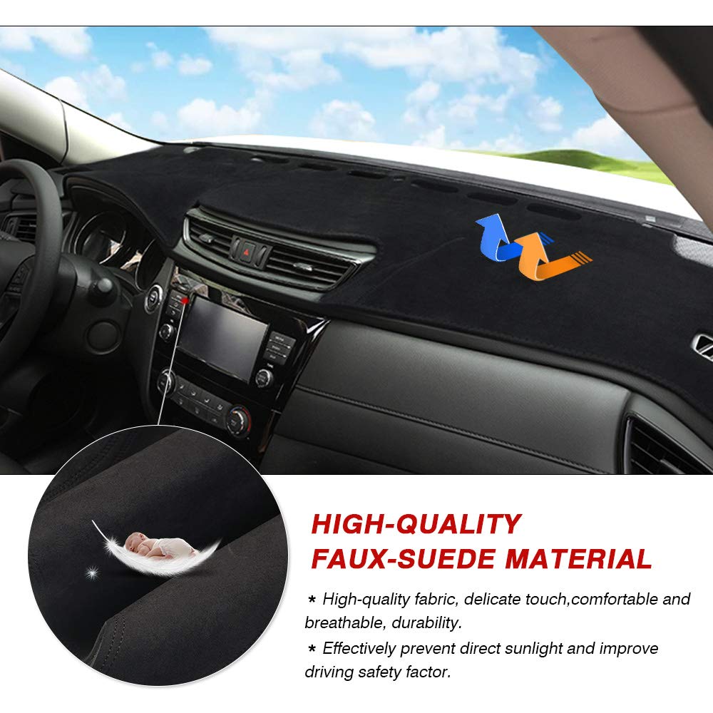 Cartist Dashboard Cover Mat for 2014-2018 2019 2020 Nissan Rogue Accessories Dash Cover Suede Dash Mat Sunshade Glare UV Rays Pr