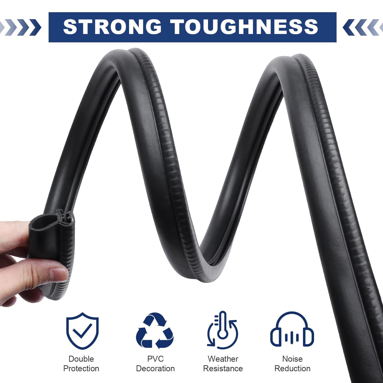 Storystore Automotive Door Weather Stripping 10Ft Car Door Rubber Edge Trim Seal Strip Gasket With Side Car Door Seal For Car Bu