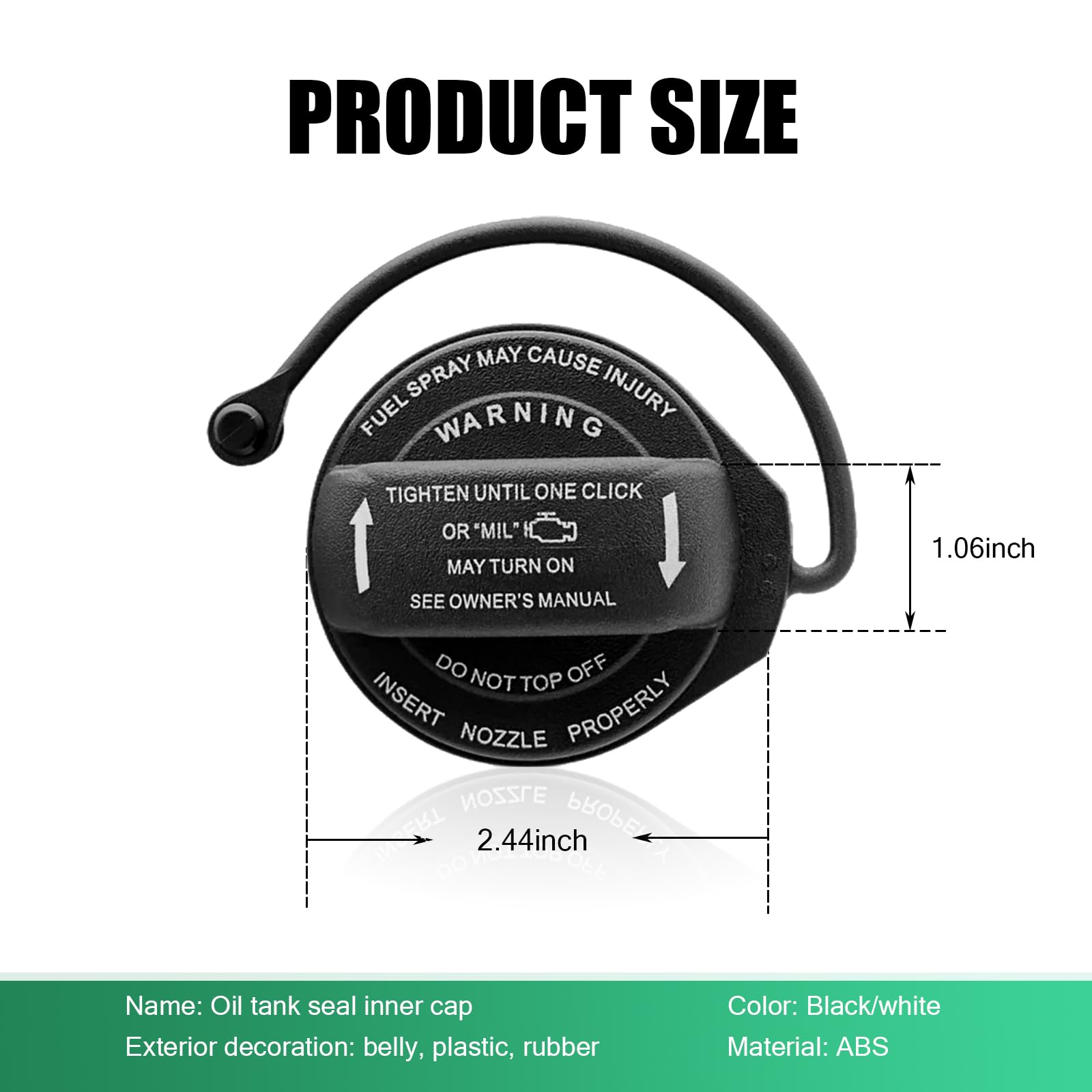 Tesnaao 1 Pc Car Fuel Tank Cap, Fuel Filler Cap Replacement Parts 5C0201550T 5Q0201550L, Tightly Sealed Waterproof And Dustproof