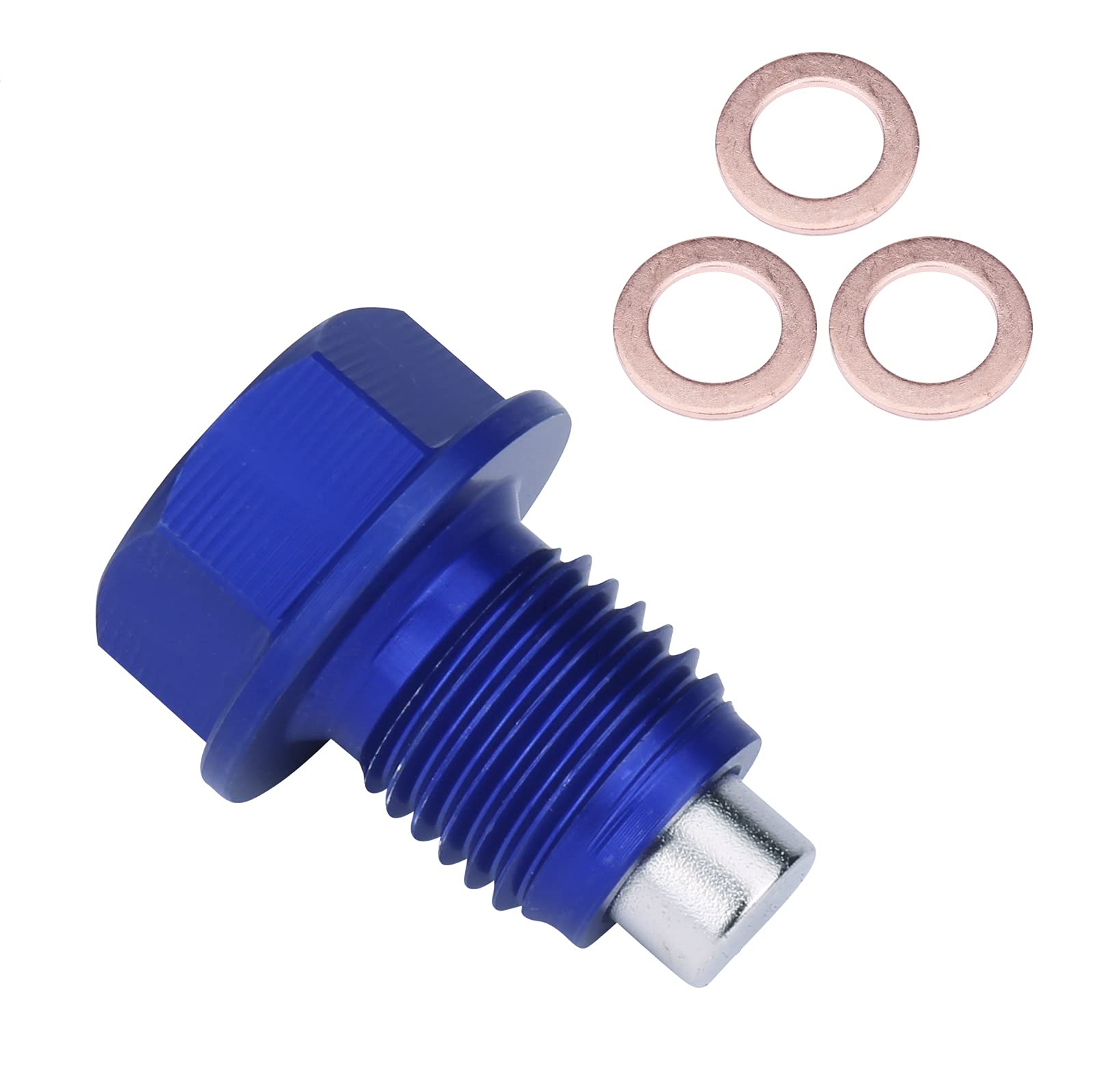 Oil Drain Plug (M14 X 1.5 Mm) Made Of 7075 Aluminum With Neodymium Magnet Fits For Honda Acura Ford Gm Mazda Hyundai Kia And Mor