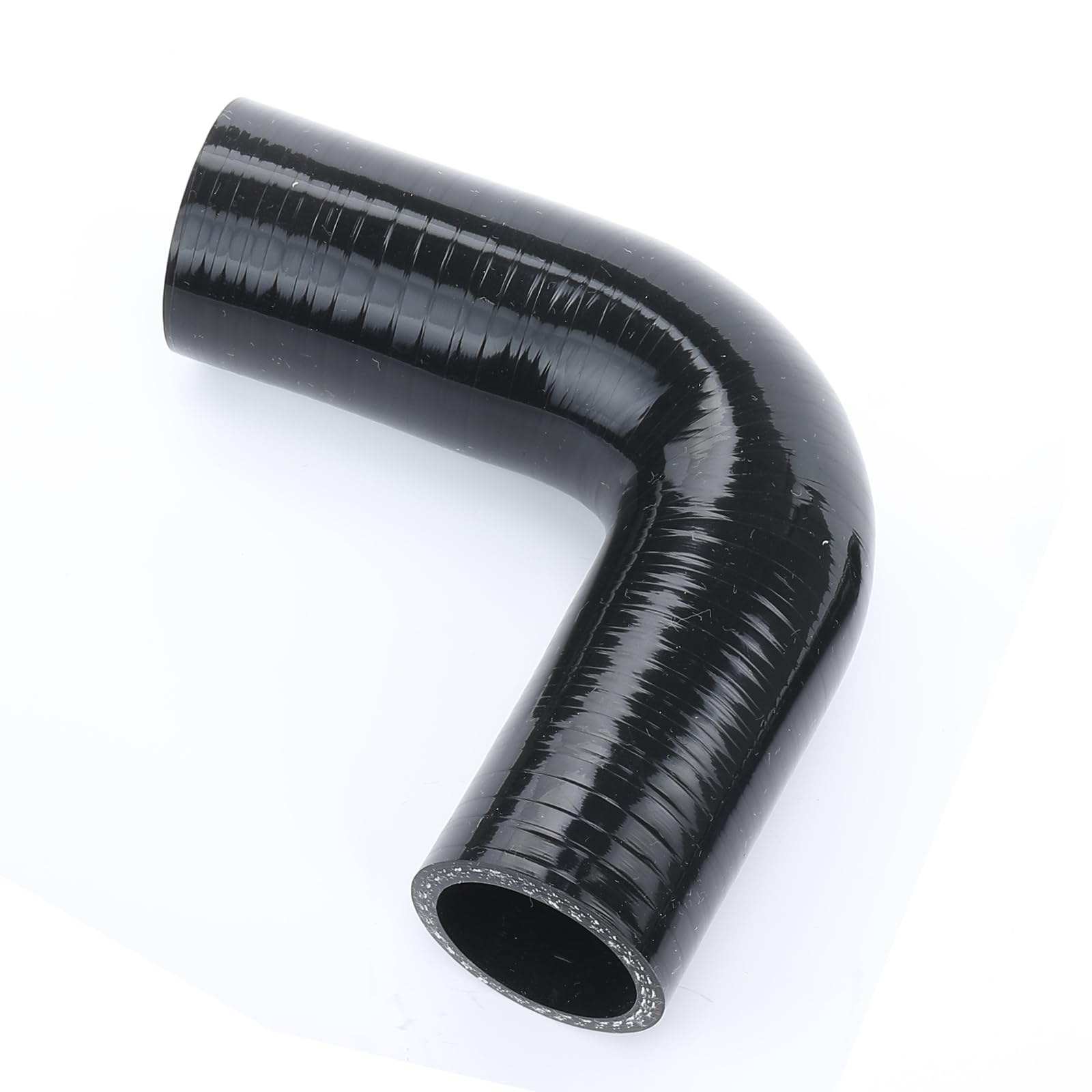 Ac Performance Id 1' (25Mm), 90 Degree Elbow Coupler, Leg Length 3.5' (90Mm), Wall Thickness 0.18' (4.5Mm), 3-Ply Reinforced, 80 Psi Maximum Pressure, Universal Automotive Pure Silicone Hose, Black