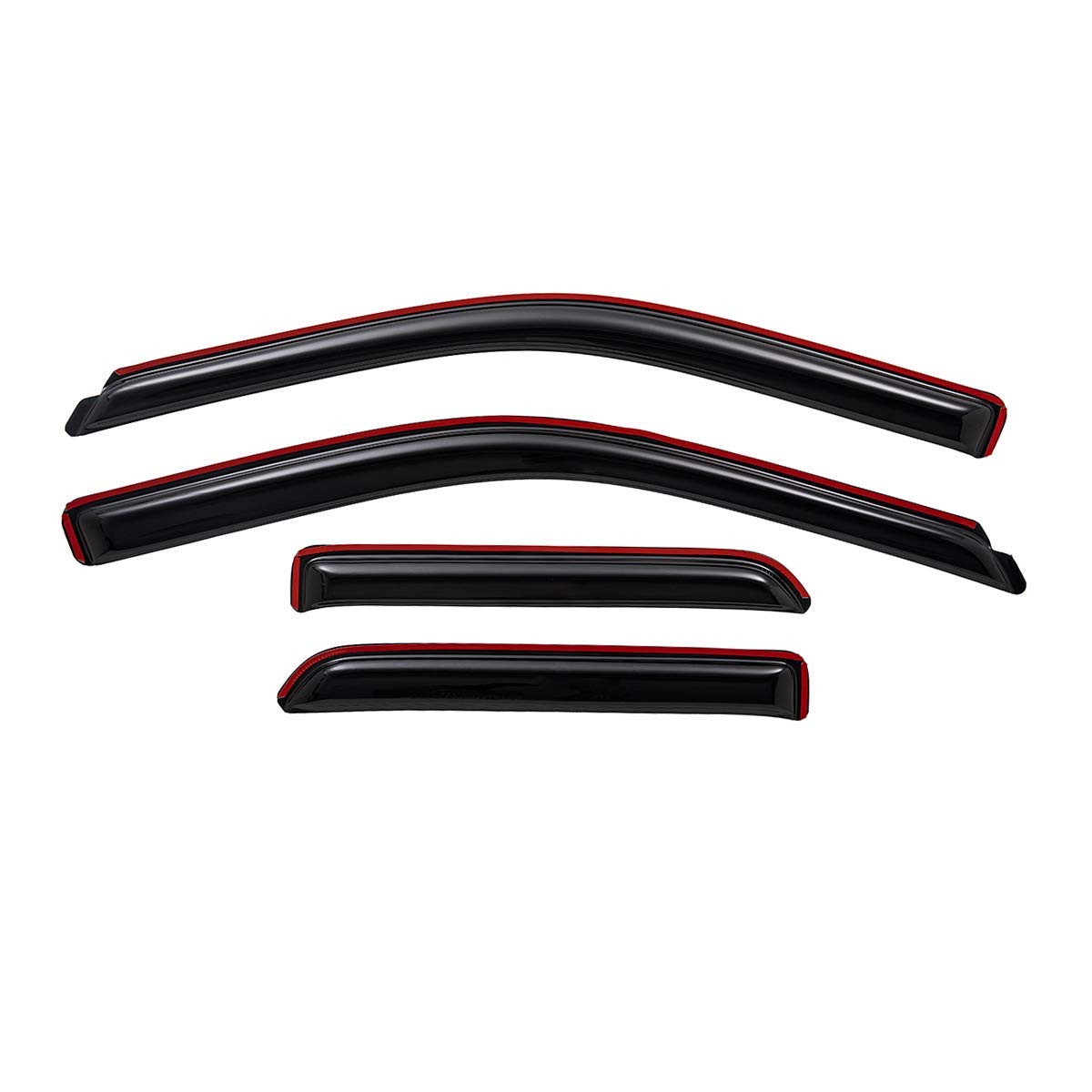 Lightronic 194101 Extra Durable Clip-On In-Channel Auto Vent Window Visors, Fits 2009-2010 Dodge Ram 1500, 2011-2018 Ram 1500, 2